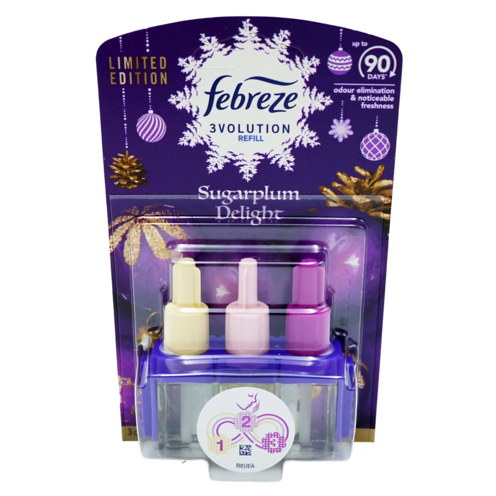 Febreze 3vol Sugarplum Delight Plug Refills Christmas Room Fresheners with 3 Scents 20ml
