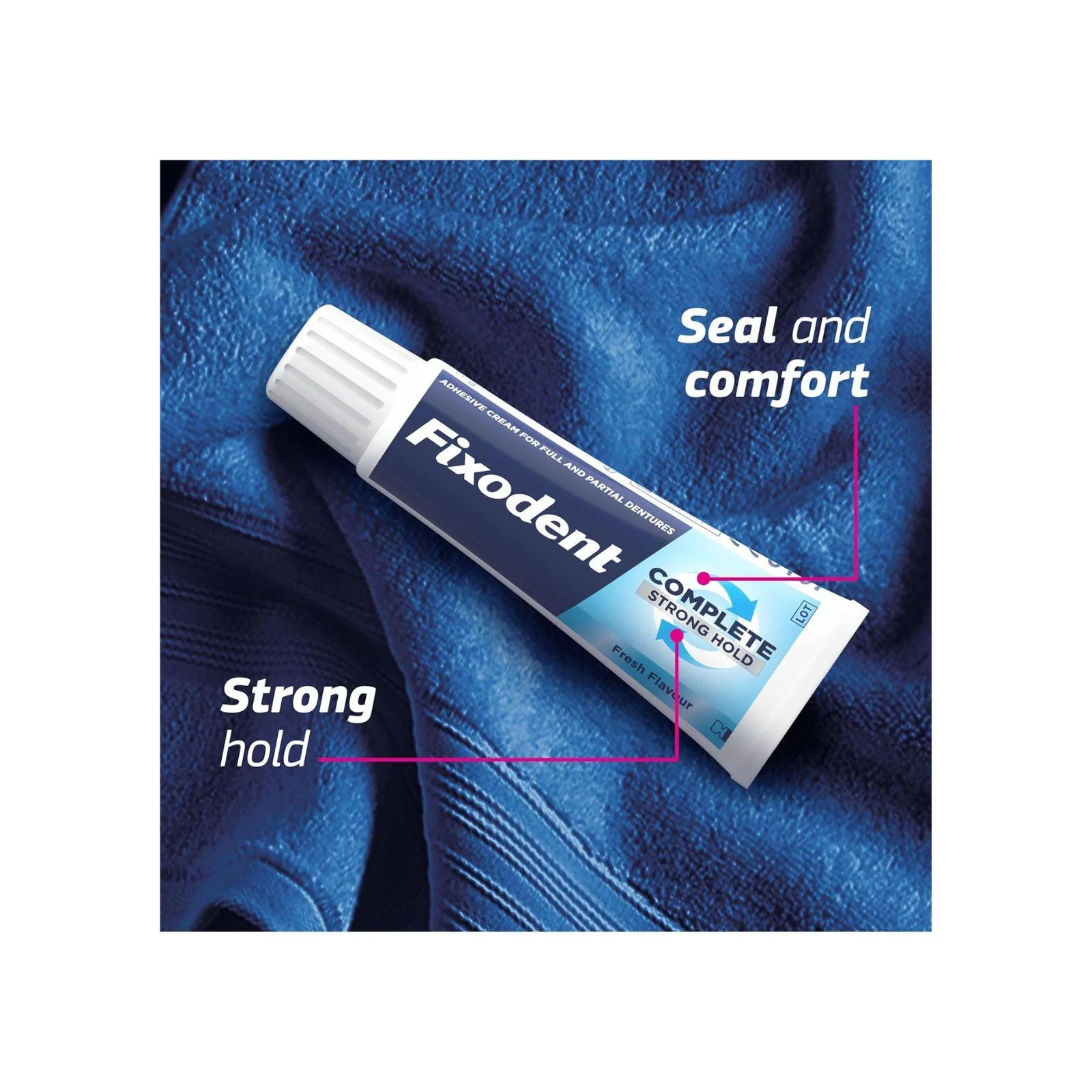 Fixodent Complete Denture Adhesive, Fresh Flavour 47g - Image 4