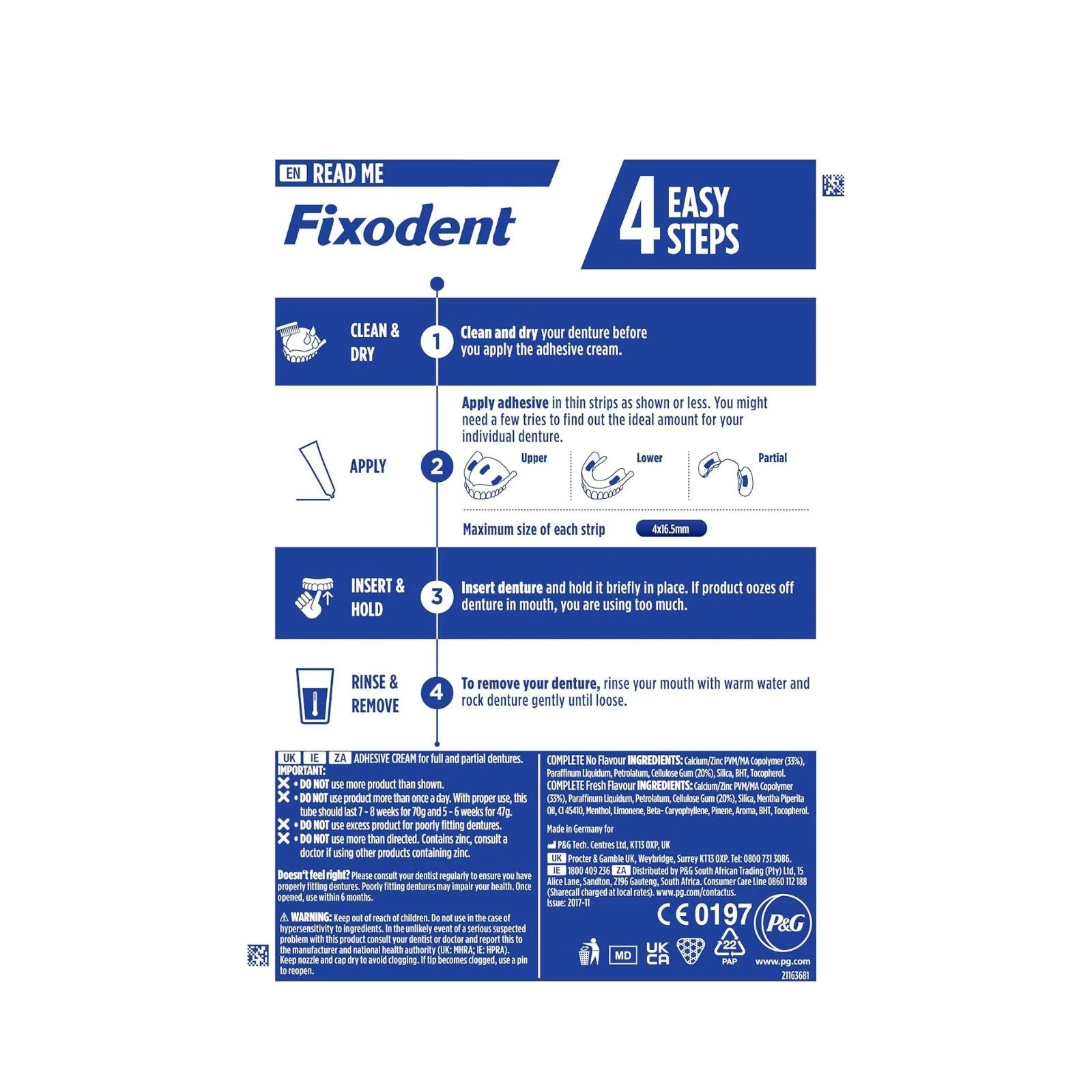 Fixodent Complete Denture Adhesive, Fresh Flavour 47g - Image 9