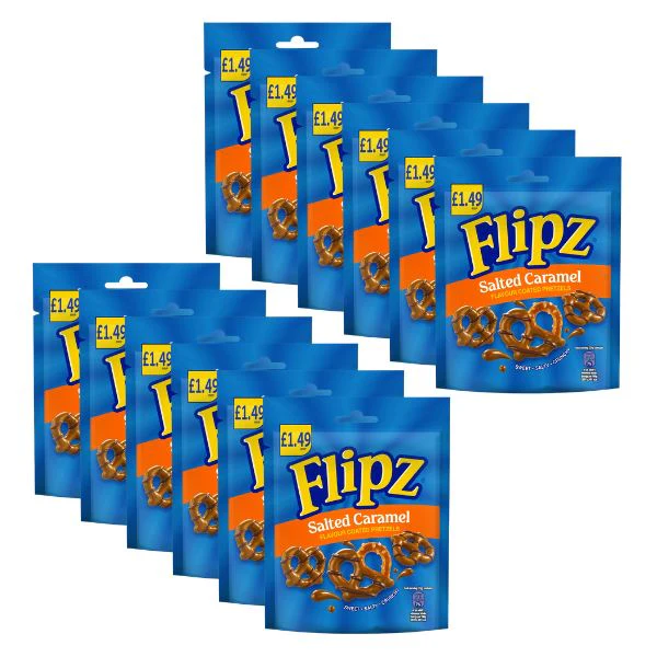 Flipz Salted Caramel Chocolate Pretzels (12 x 80g)