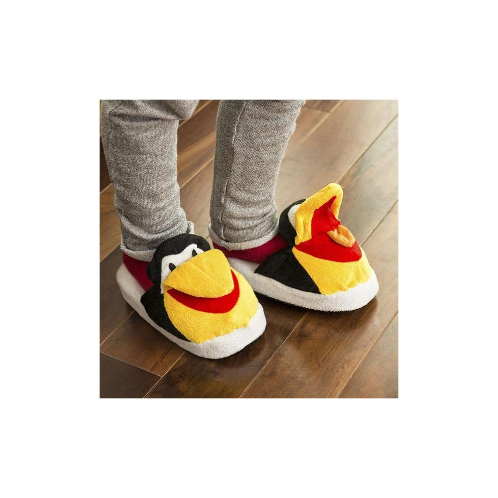 Fluffy Flopz Animal Plush Slippers Funny Kids Shoes - Penguin
