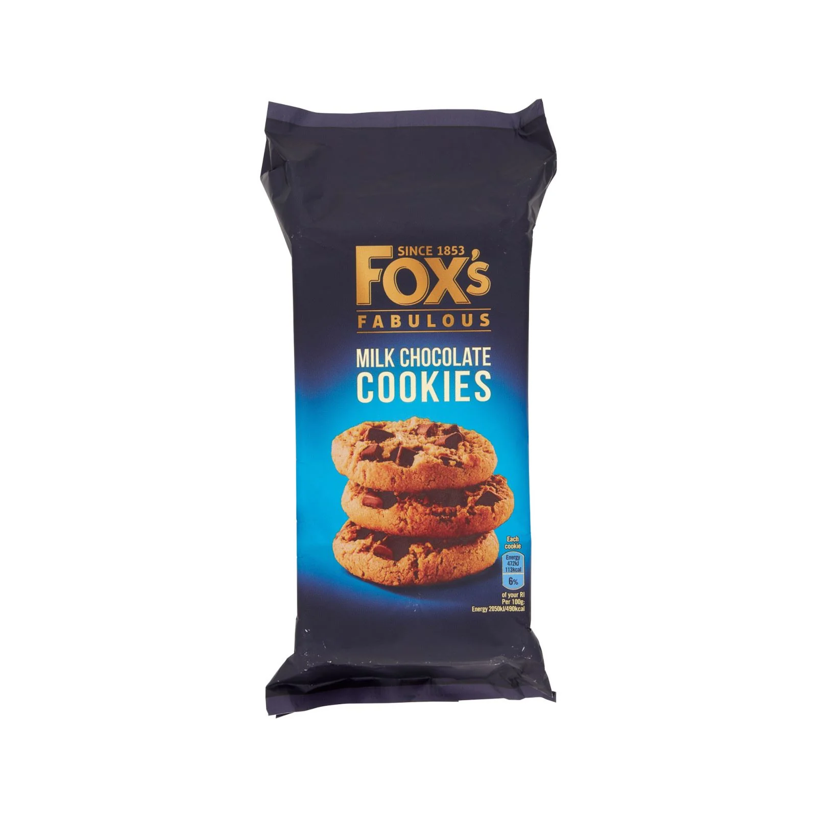 Fox's Milk Choc Chunk Cookies 180g (Box of 8)