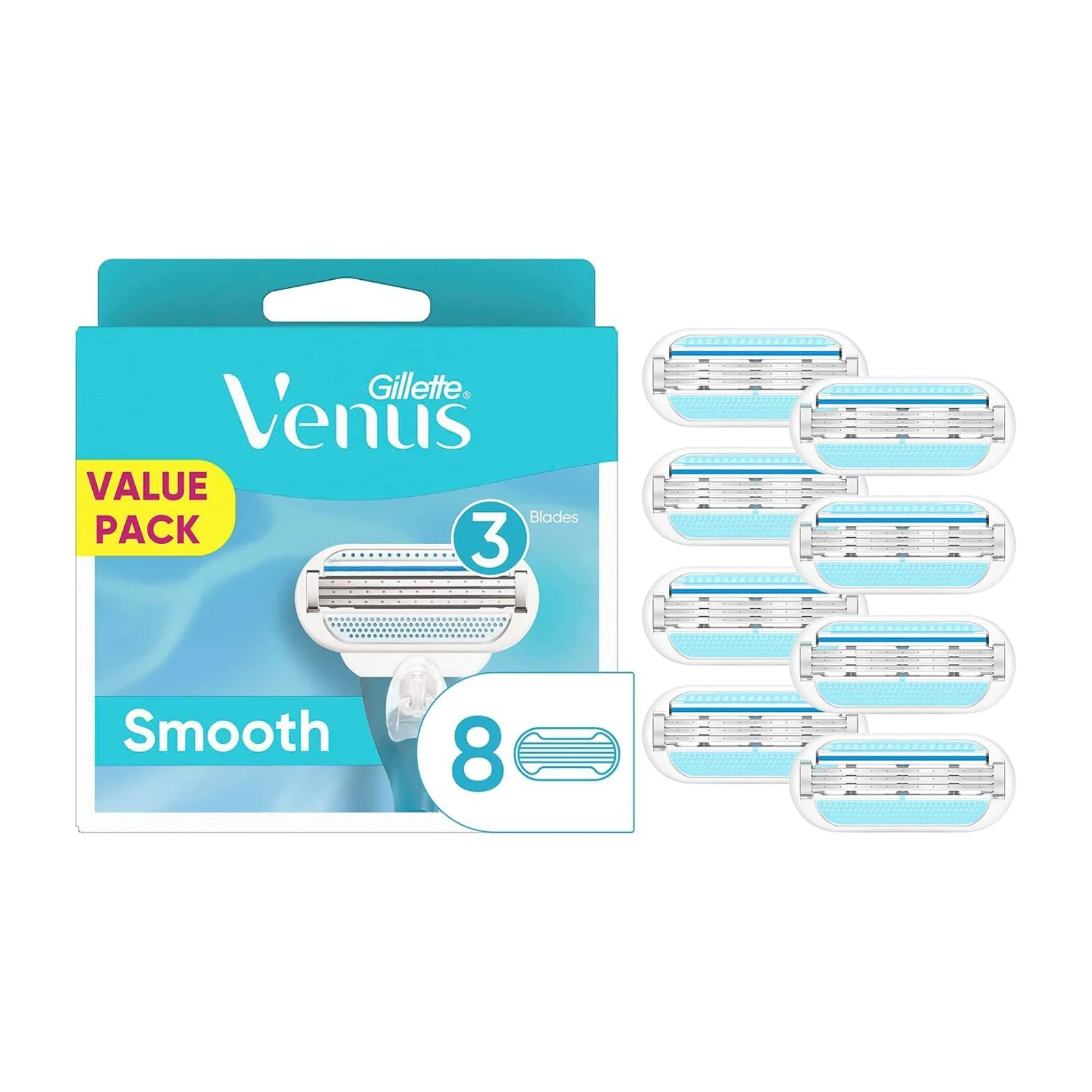Gillette Venus Original Women's Razor Blade Refills, 8 Count