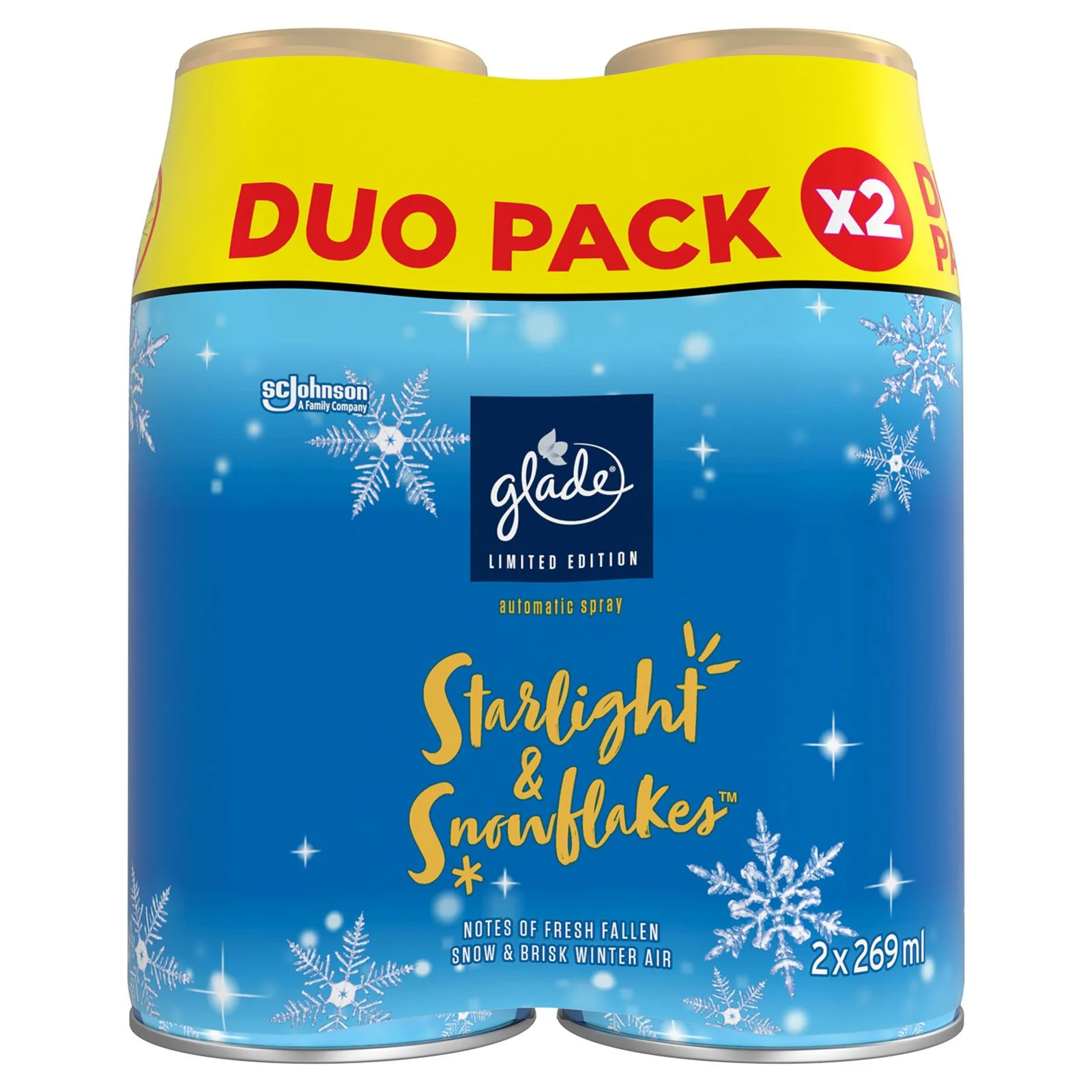 Glade Automatic Twin Refill Spray Starlight & Snowflakes 269ml