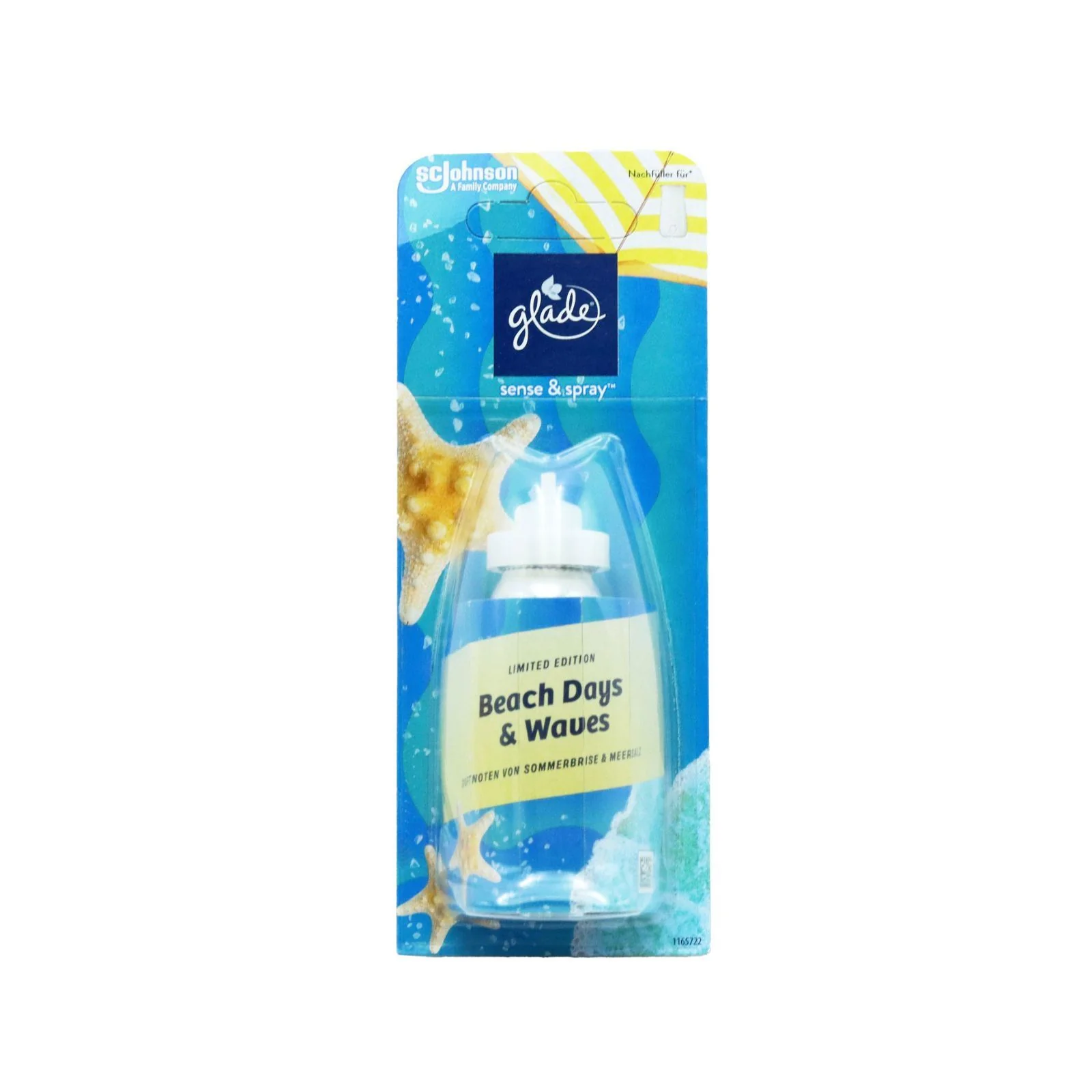 Glade Spring Sense & Spray Air Freshener Refill Beach Days & Waves 18ml
