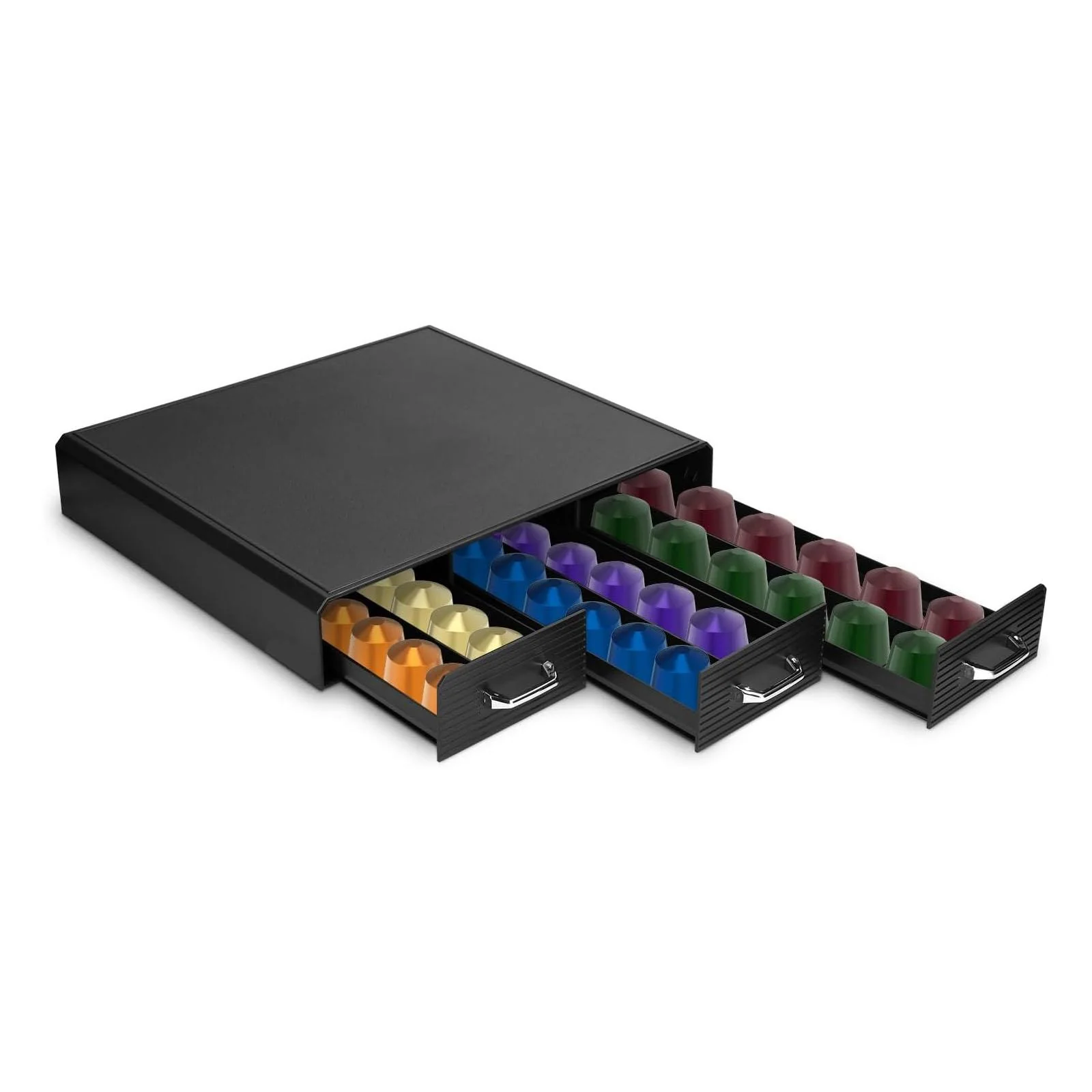 Halter Heat Resistant Coffee Pod Holder with 3 Drawers