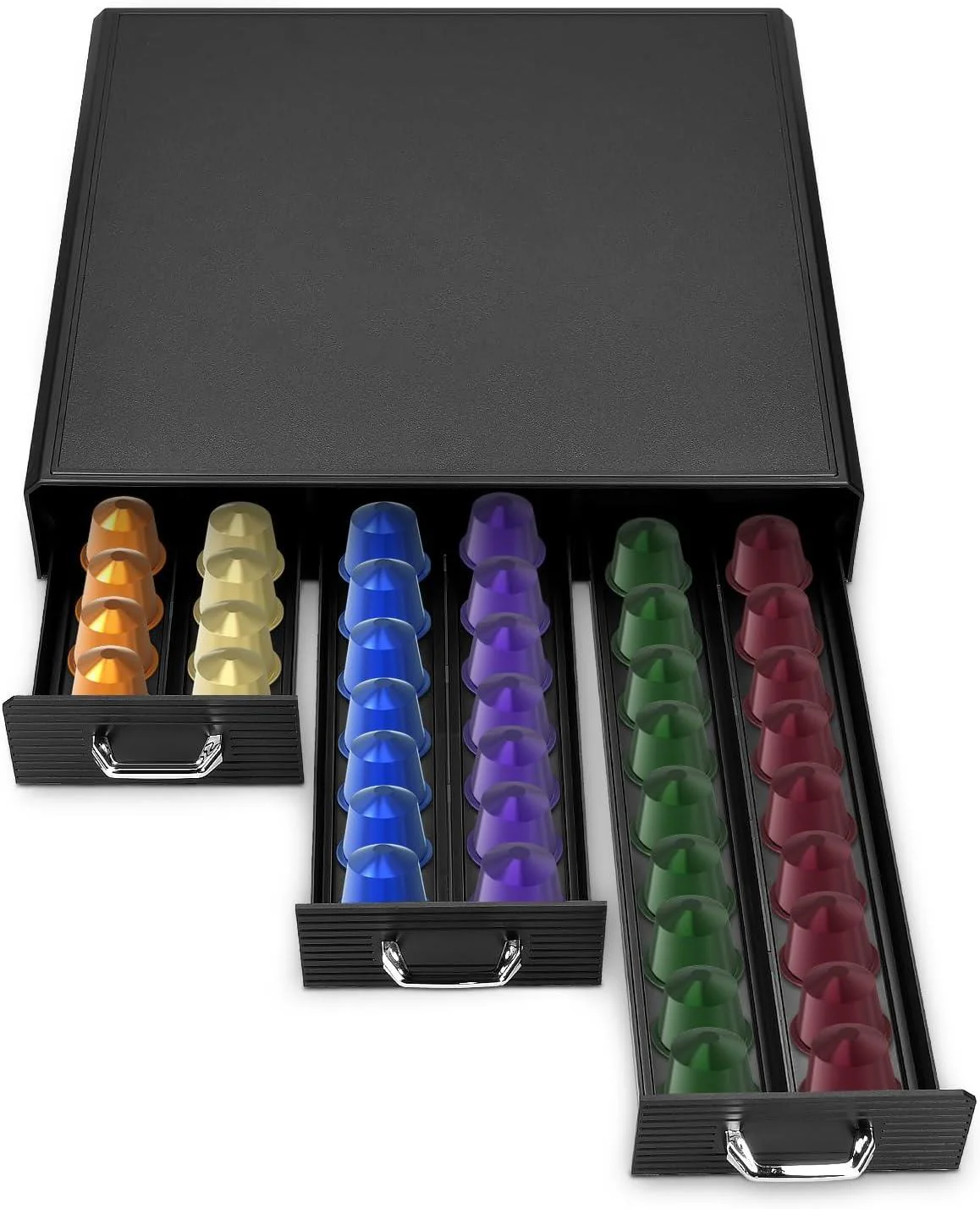 Halter Heat Resistant Coffee Pod Holder with 3 Drawers - Image 3