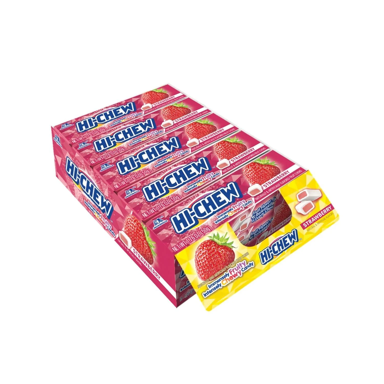 Hi-Chew Strawberry Sticks Chewy Gummy Candy (15 x 50g)