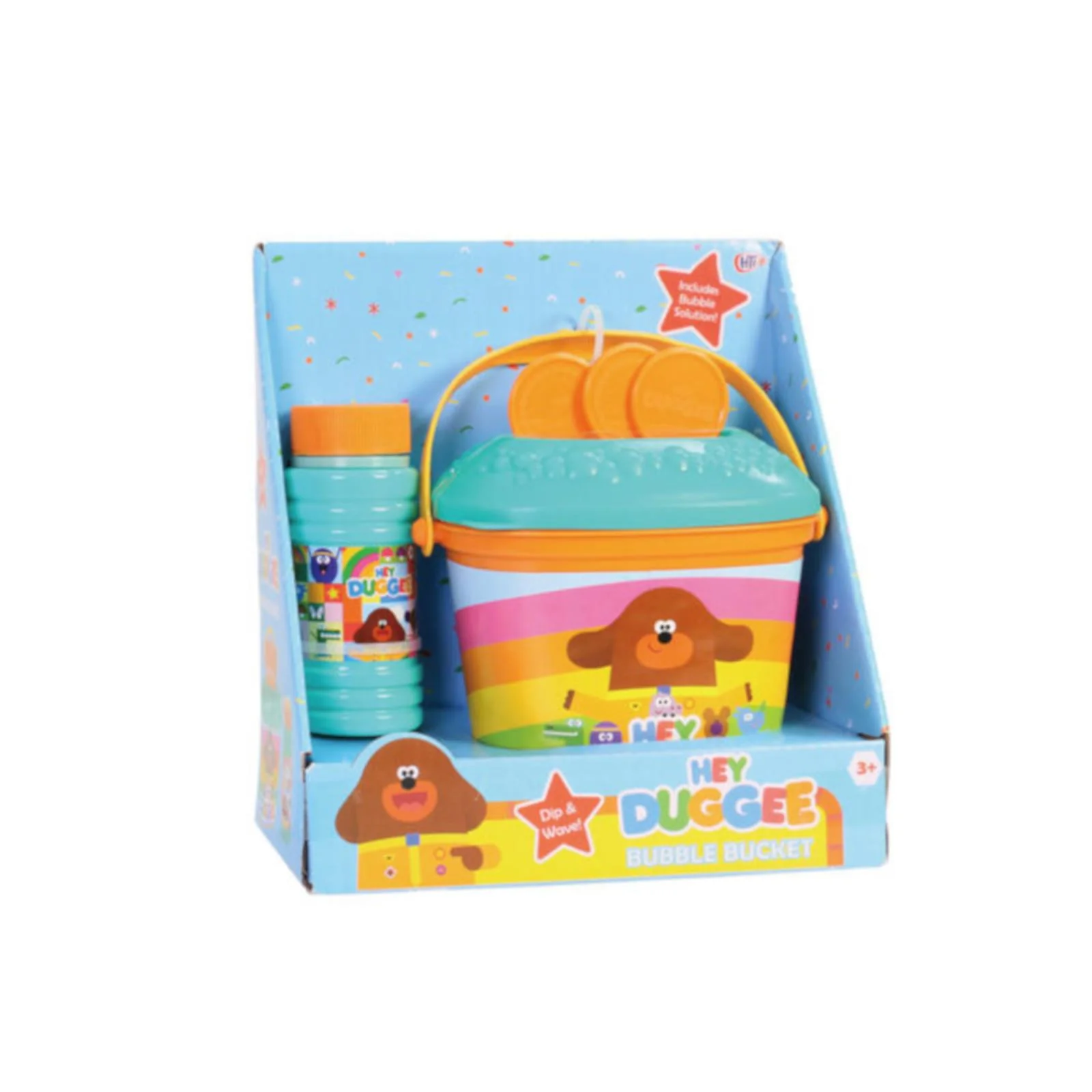HTI Hey Duggee Bubble Bucket 3 Bubble Wands Dip & Wave - Image 2