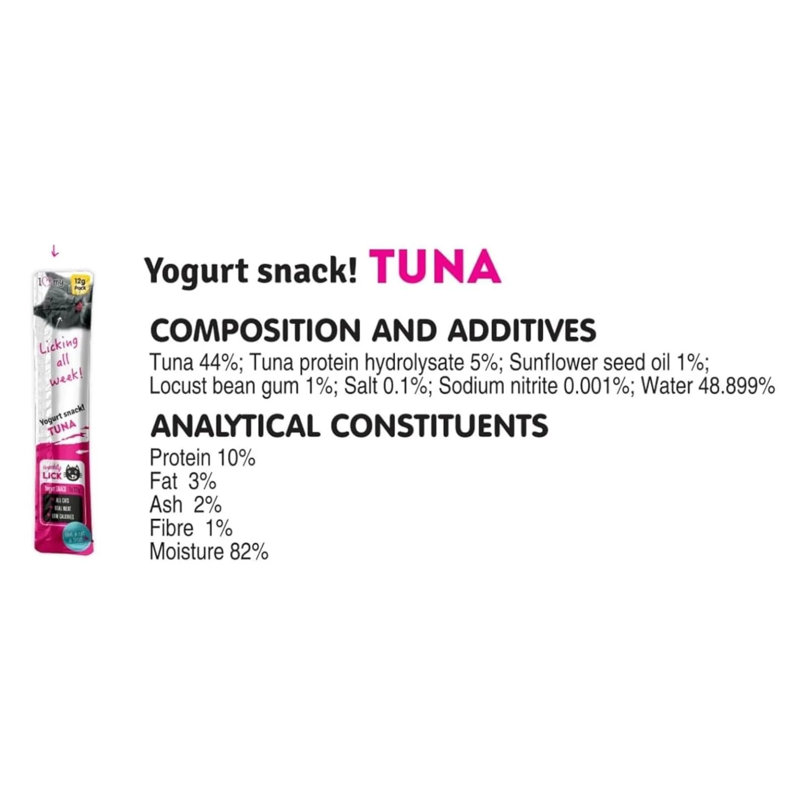 I Love My Pets Cat Yogurt Snack Tuna 7 Pack 84g (Box of 12) - Image 2