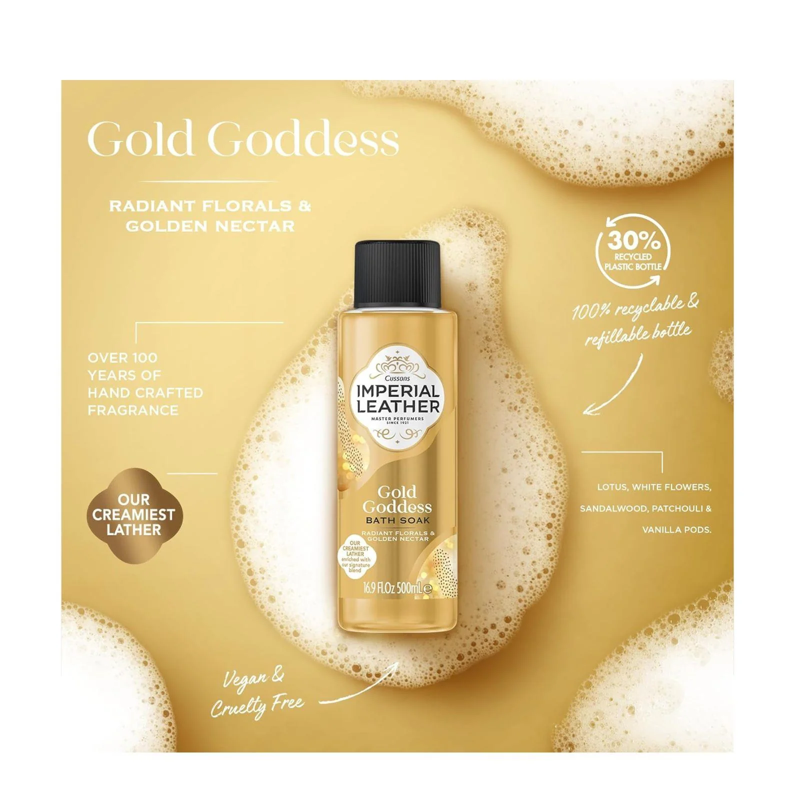 Imperial Leather Golden Goddess Bath Soak 500ml - Image 5