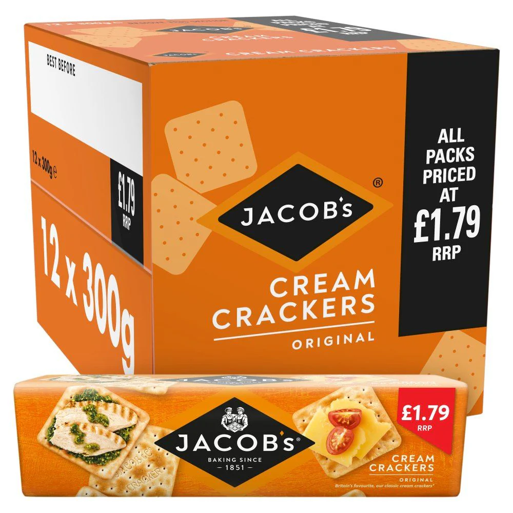 Jacob's Cream Crackers Original (12 x 300g)