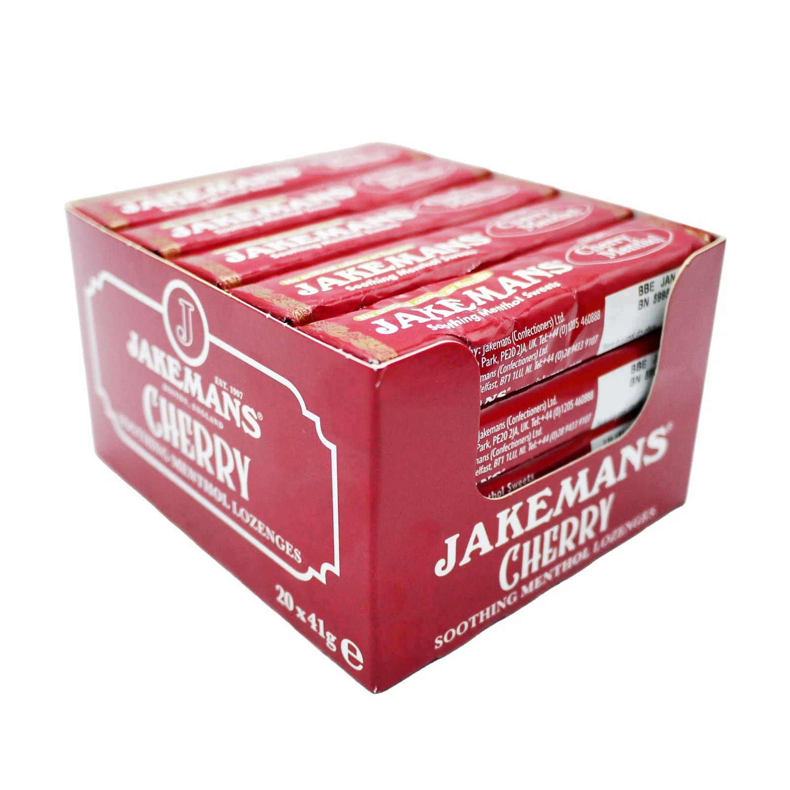 Jakemans Cherry Soothing Menthol Stick 41g (box of 20)