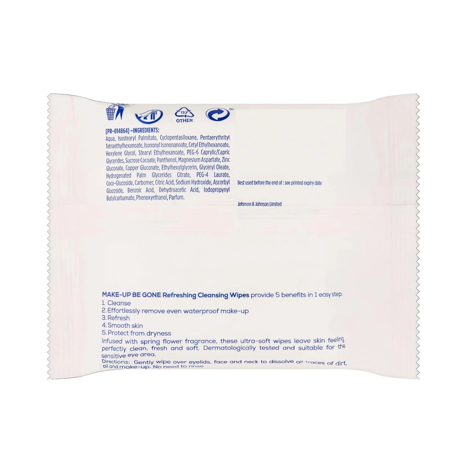 Johnson's Face Care Make Up Be Gone Refreshing Wipes (Pack of 25) - Image 5