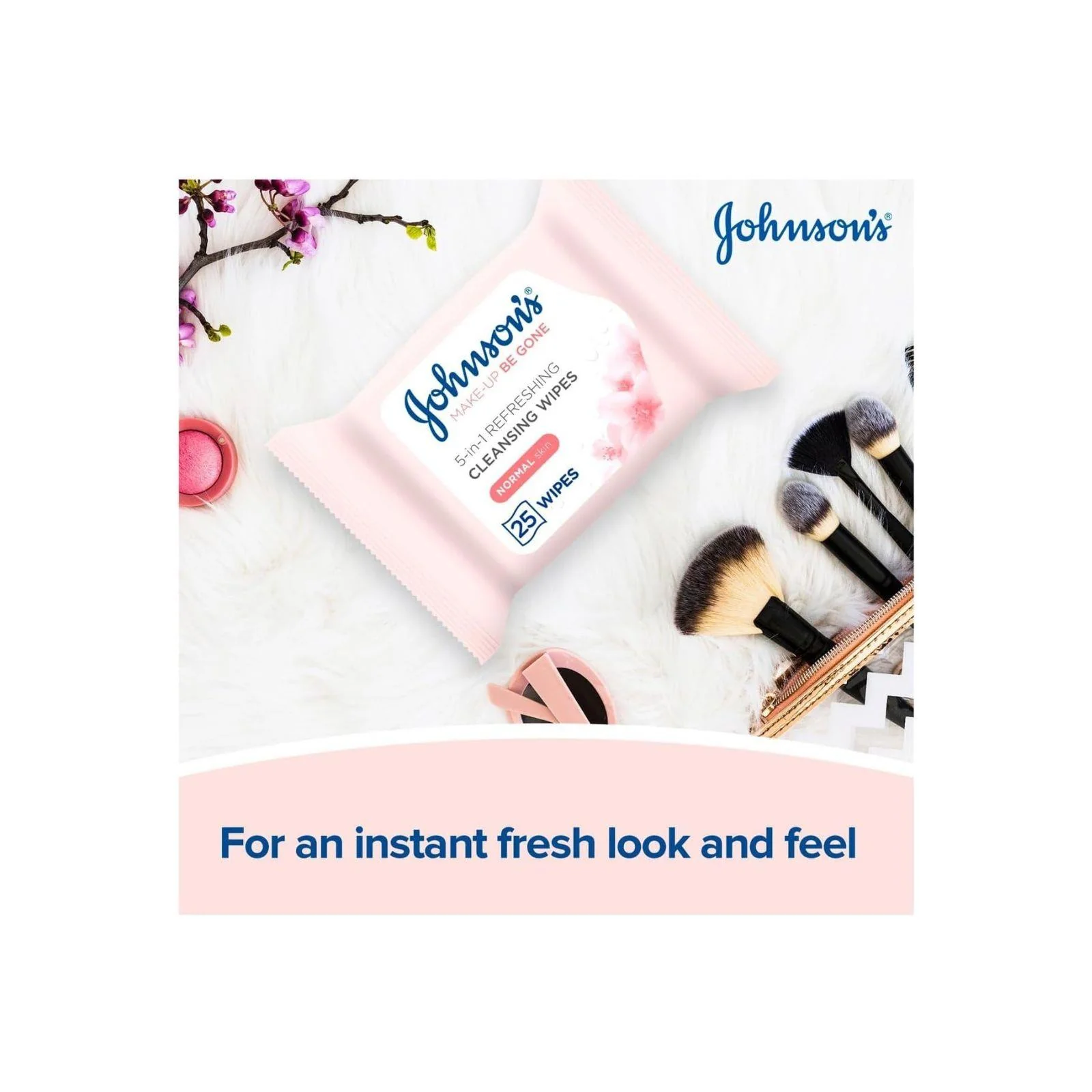 Johnson's Face Care Make Up Be Gone Refreshing Wipes (Pack of 25) - Image 6
