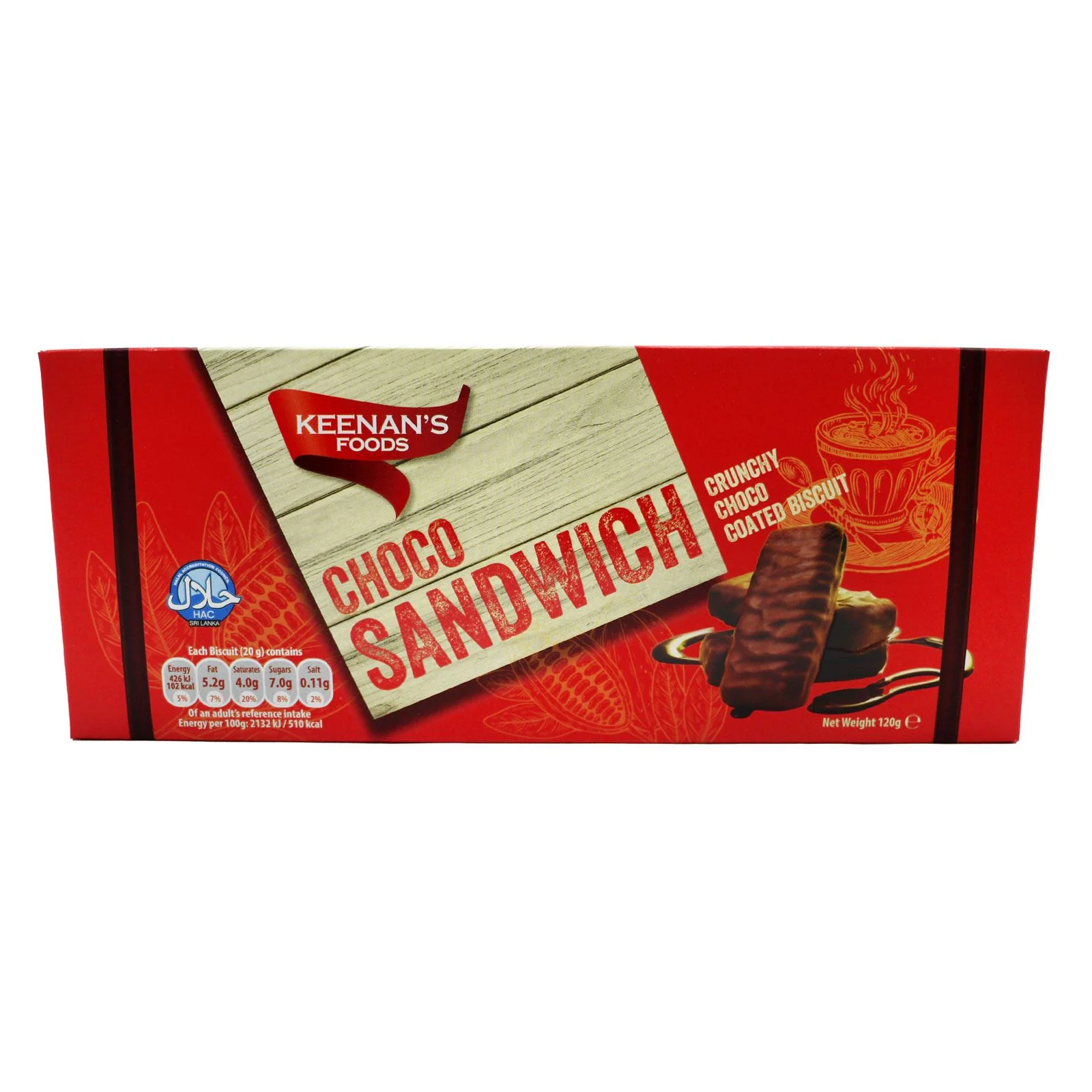 Keenans Chocolate Sandwich 120g (Box of 22)