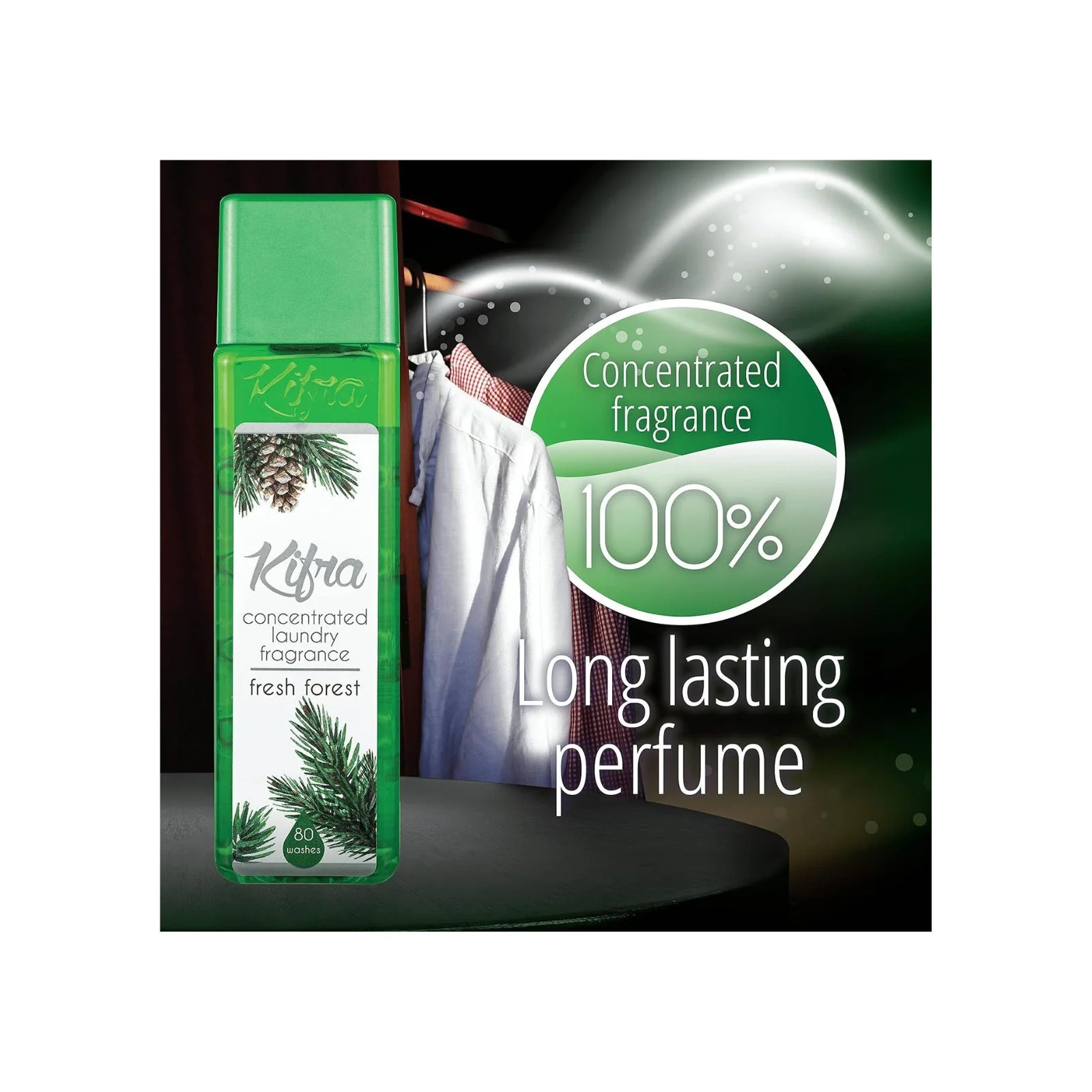 KIFRA Fresh Forest Concentrated Laundry Fragrance 200 ml 80 Wash Cycles - Image 2
