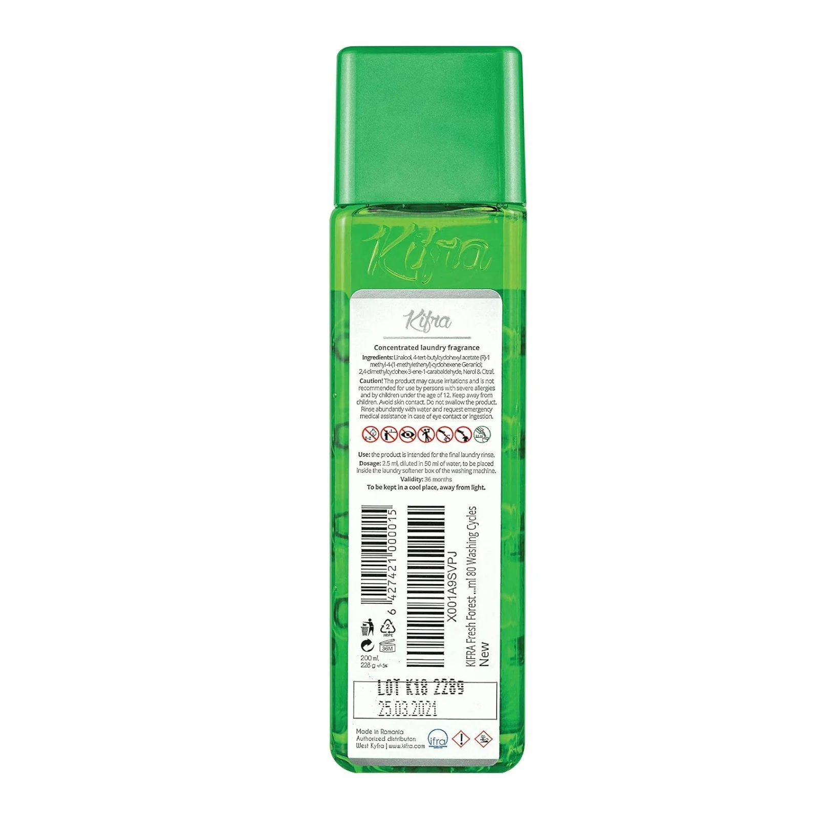 KIFRA Fresh Forest Concentrated Laundry Fragrance 200 ml 80 Wash Cycles - Image 8