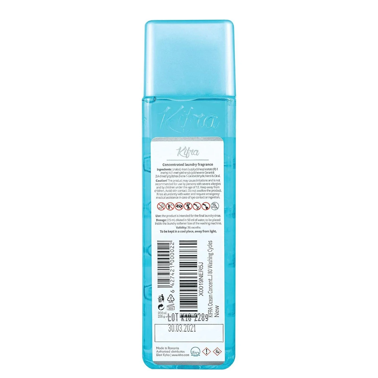 KIFRA OCEAN Concentrated Laundry Fragrance 6.76 Fl Oz 200ml 80 Washing Cycles - Image 3