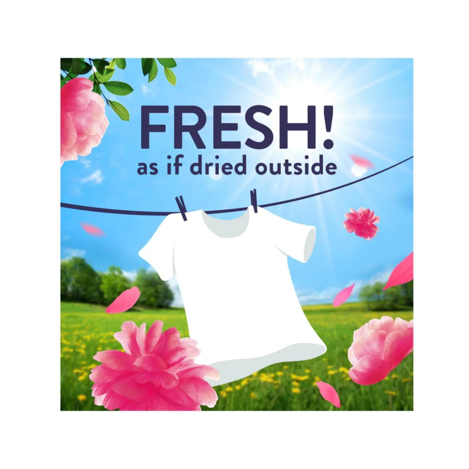 Lenor Outdoorable Fabric Conditioner Floral Fresh Scent Liquid 50 Washes 700ml - Image 2