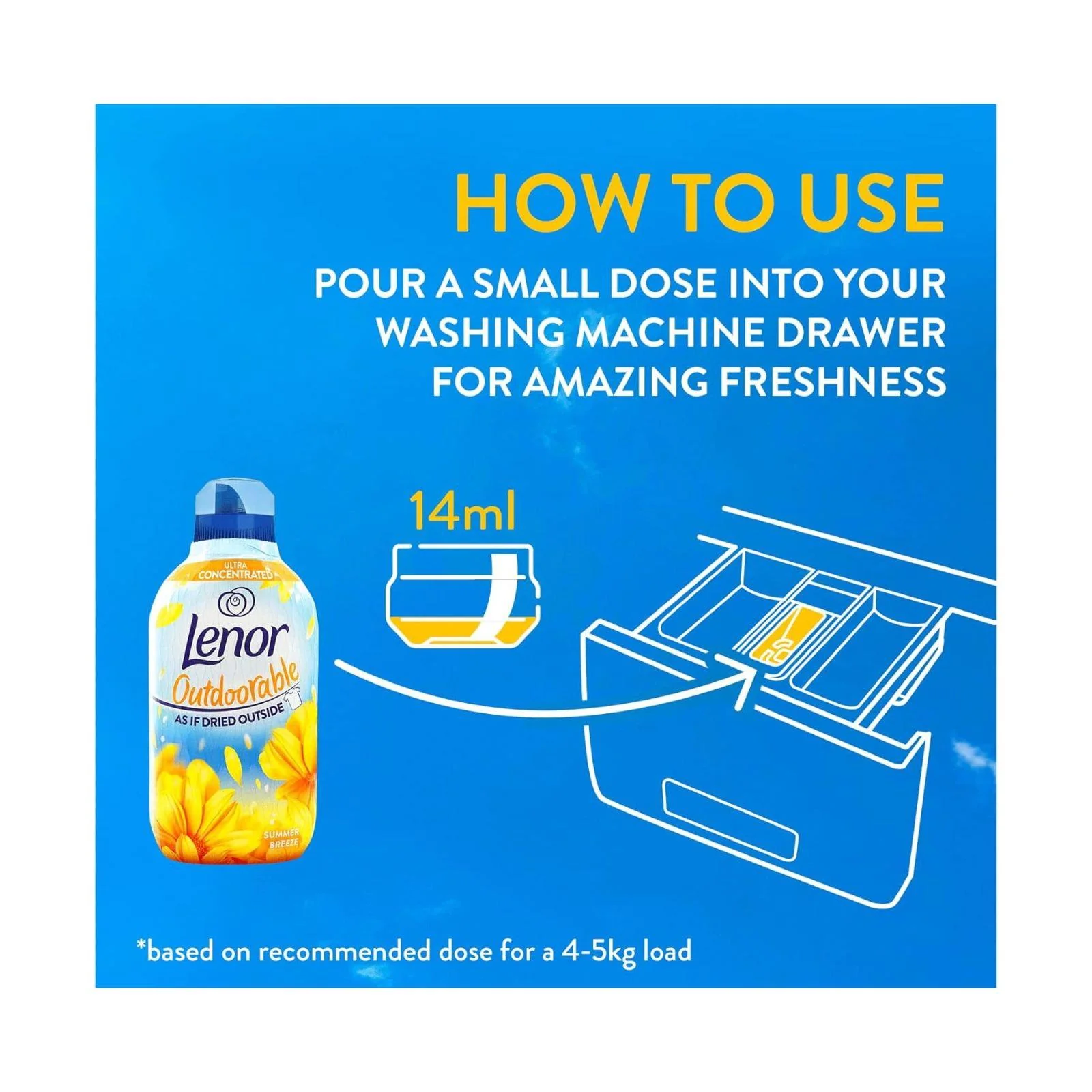 Lenor Outdoorable Fabric Conditioner Summer Breeze 50 Washes - Image 4