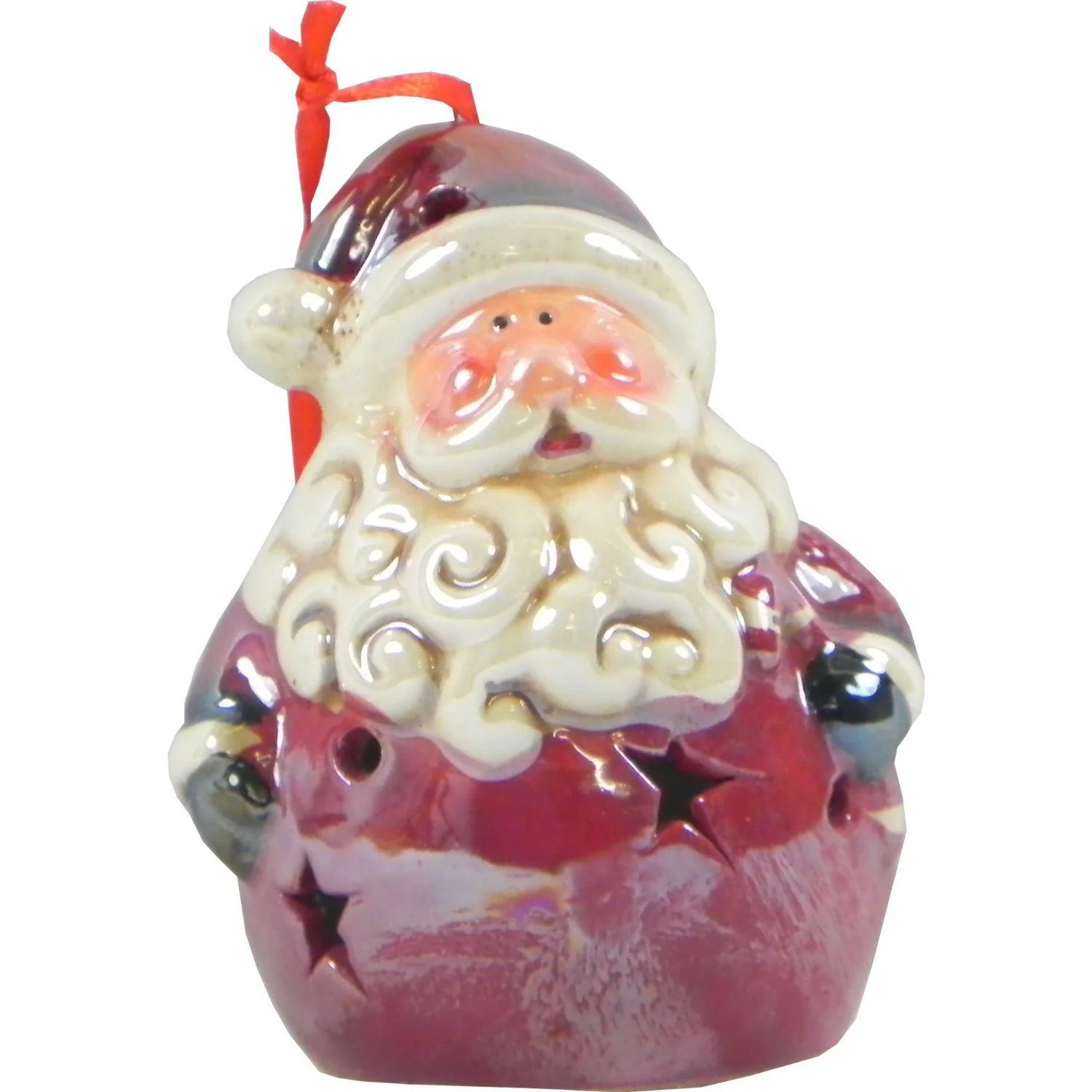 Christmas Tree Decoration Santa LED Colour Changing Bauble Ornament