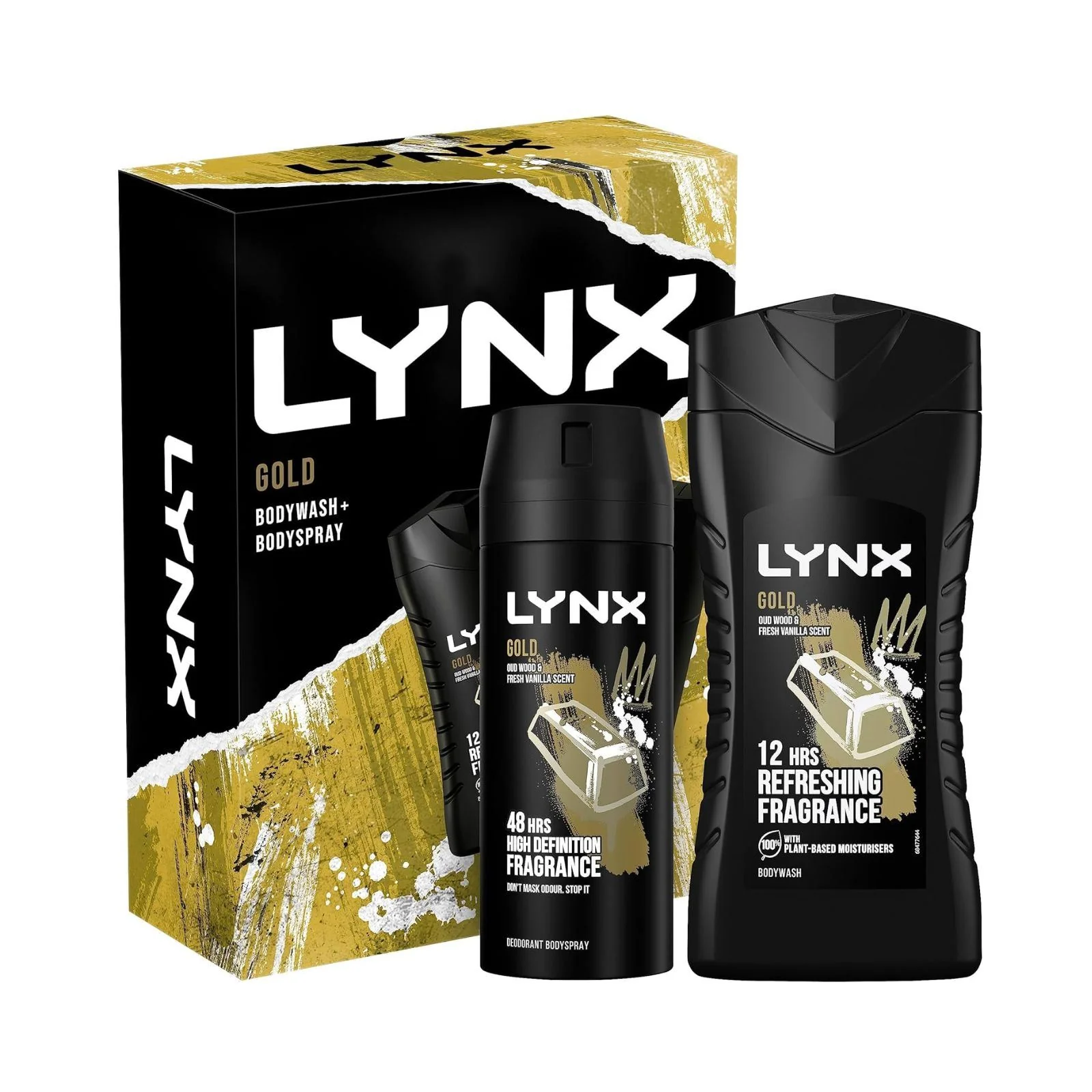 LYNX Gold Duo Body Spray Gift Set Body Wash and Deodorant 2 piece