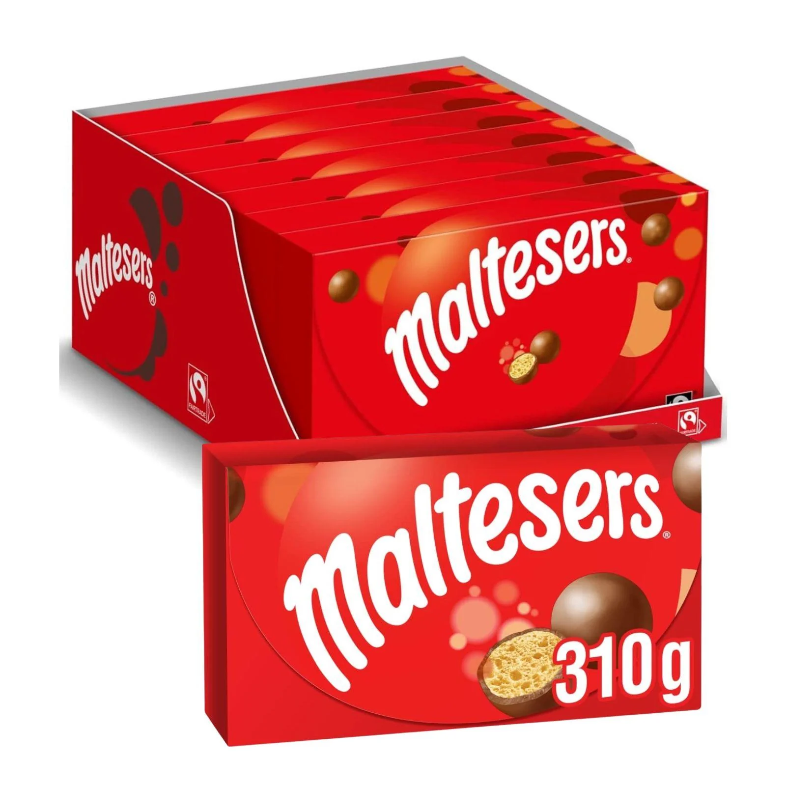 Maltesers Chocolate Bulk Gift Box, Milk Chocolate & Honeycomb, 310g (Box of 7)
