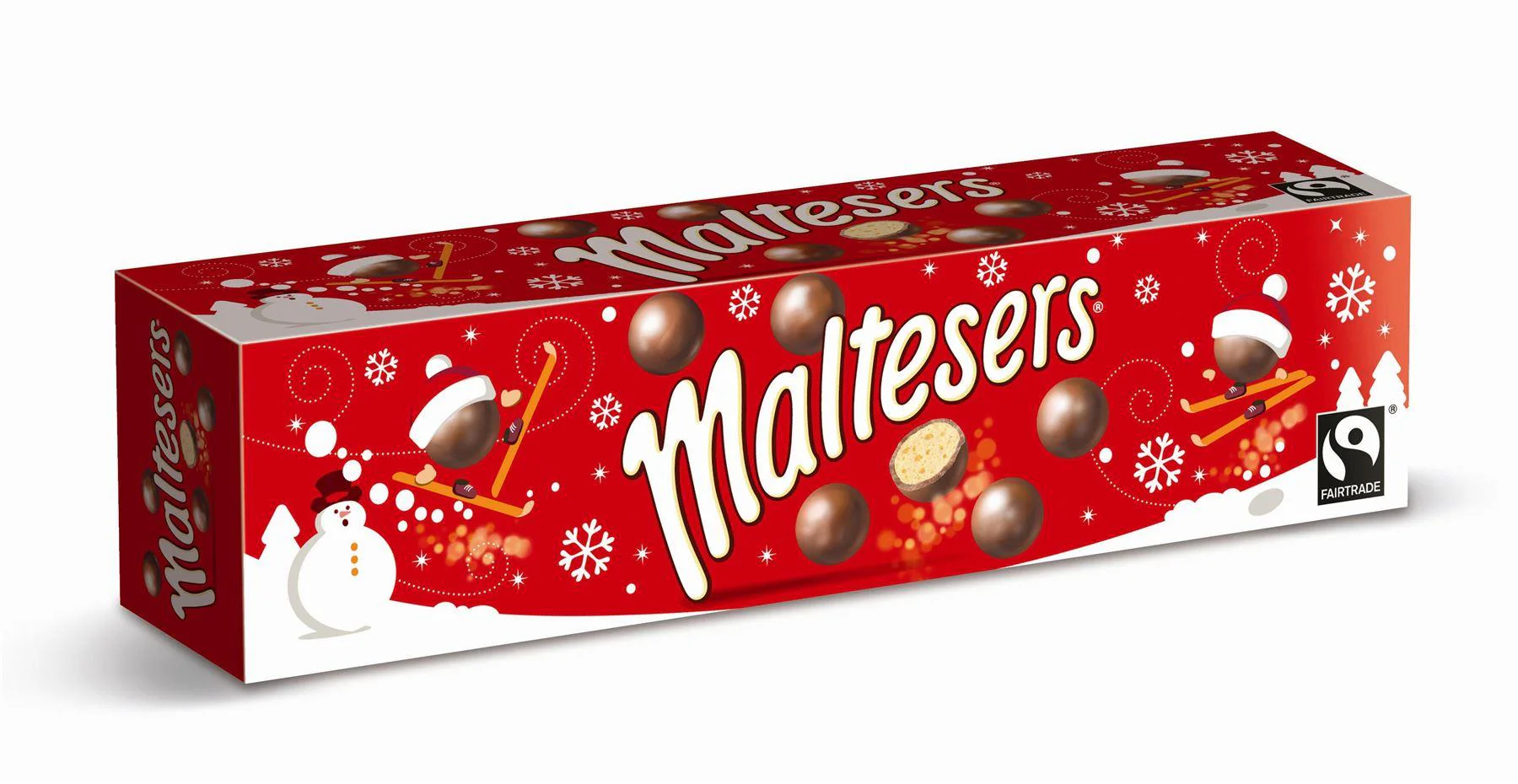 Maltesers Milk Chocolate Christmas Tube 75g (Box of 18) - Image 2