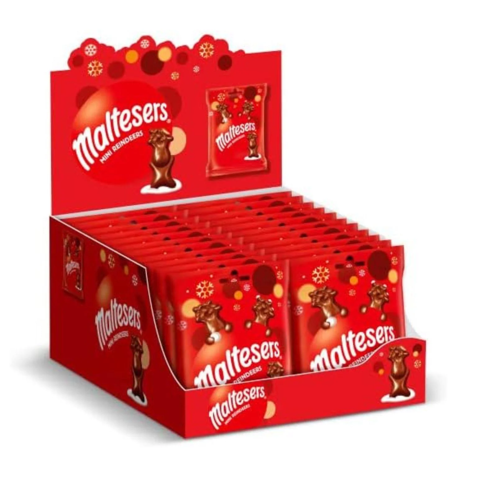 Maltesers Mini Milk Chocolate Reindeer, Christmas Gifts,59g (Box of 24) - Image 2
