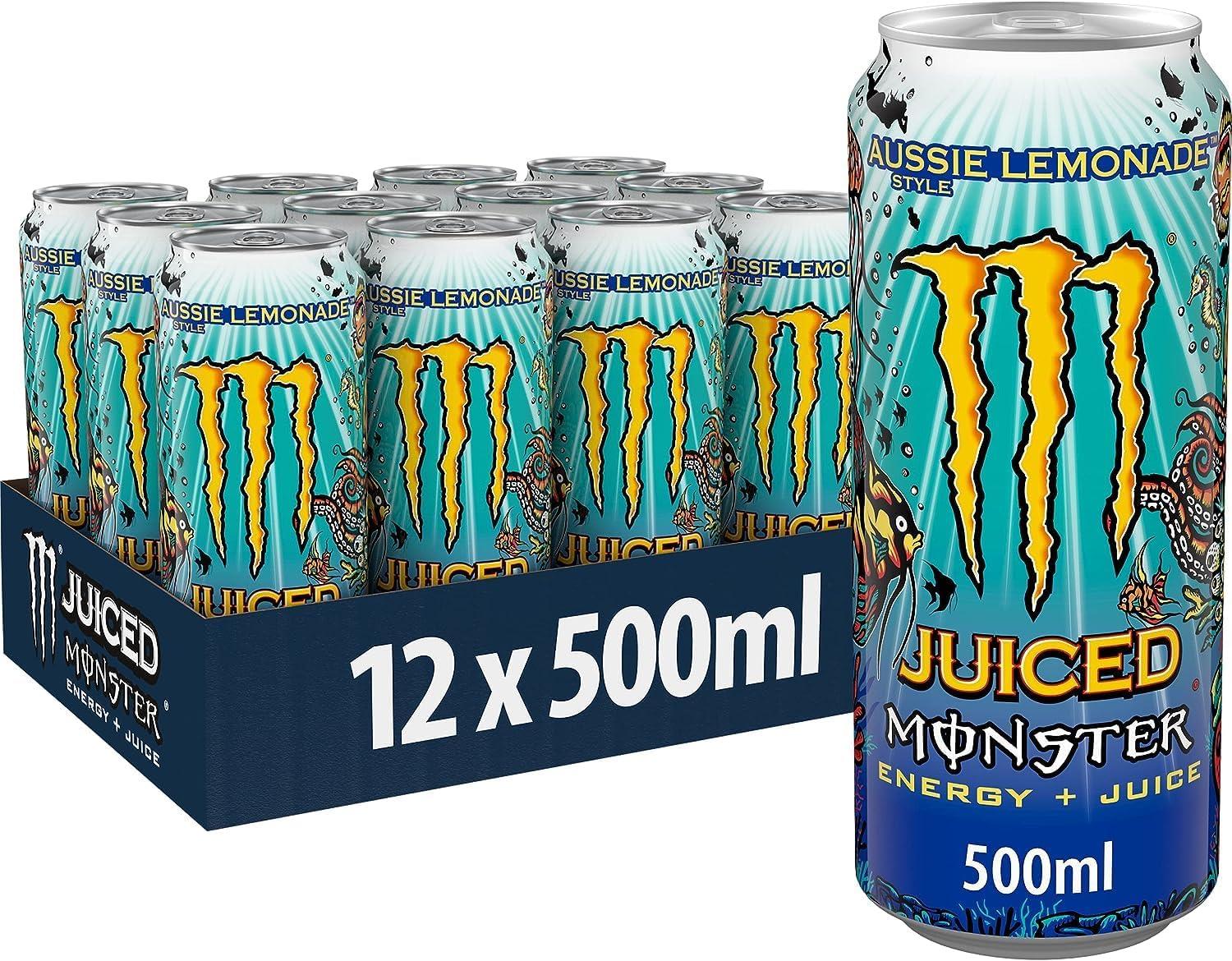 Monster Juiced Aussie Lemonade 500ml (Box of 12)