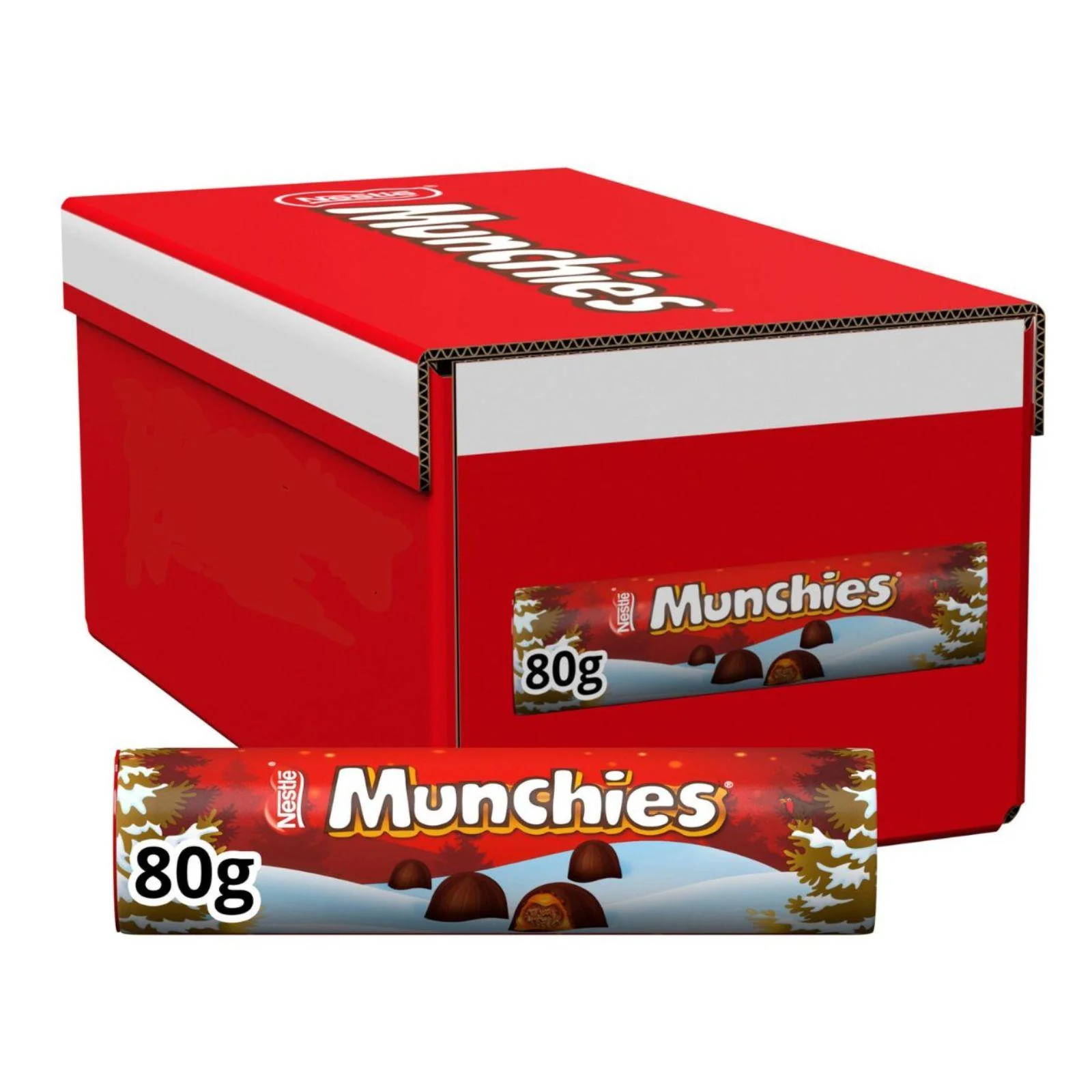 Munchies Milk Chocolate Giant Tube 80g (Box of 15)