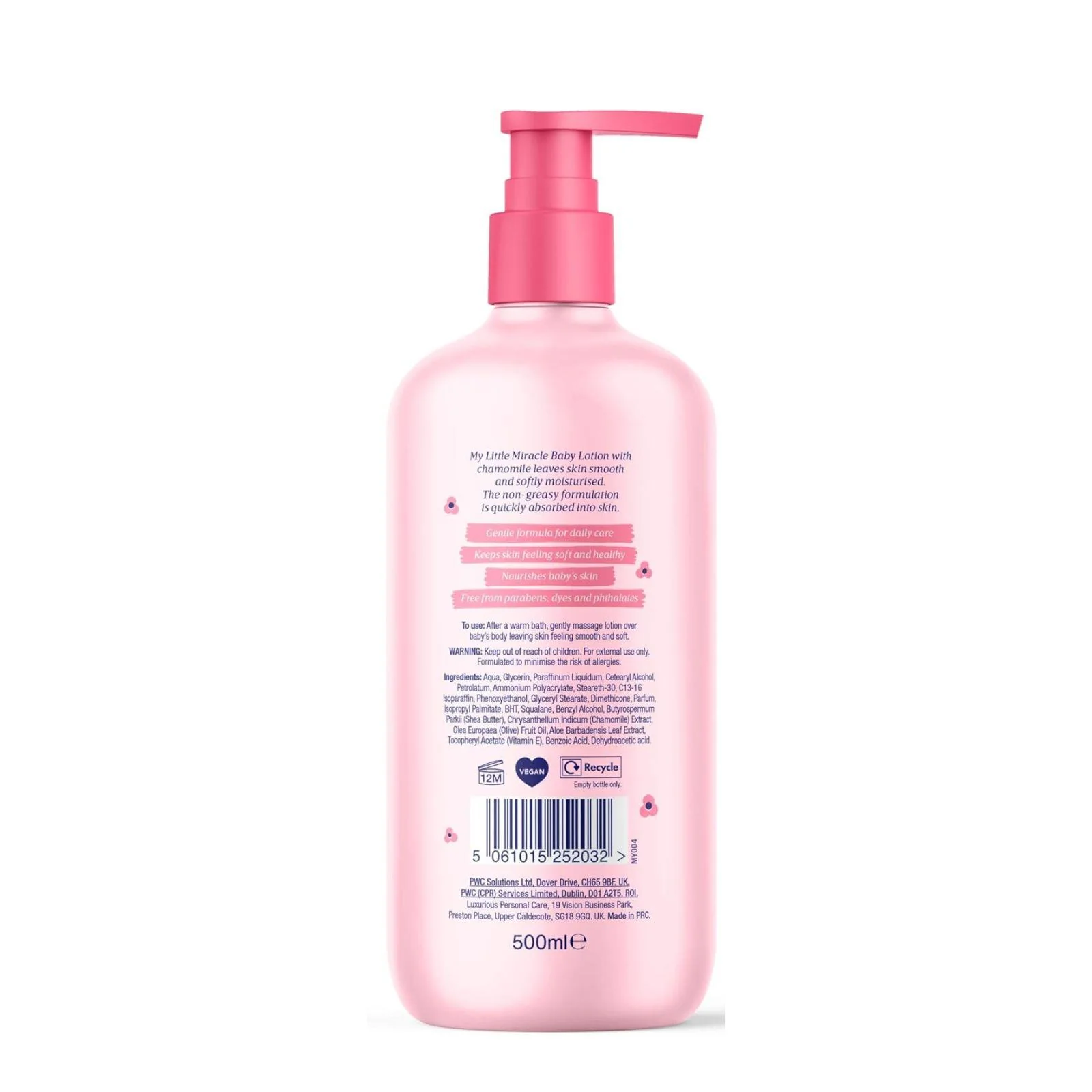 My Little Miracle Flamazing Baby Lotion, Chamomile Scented, 500ml - Image 2