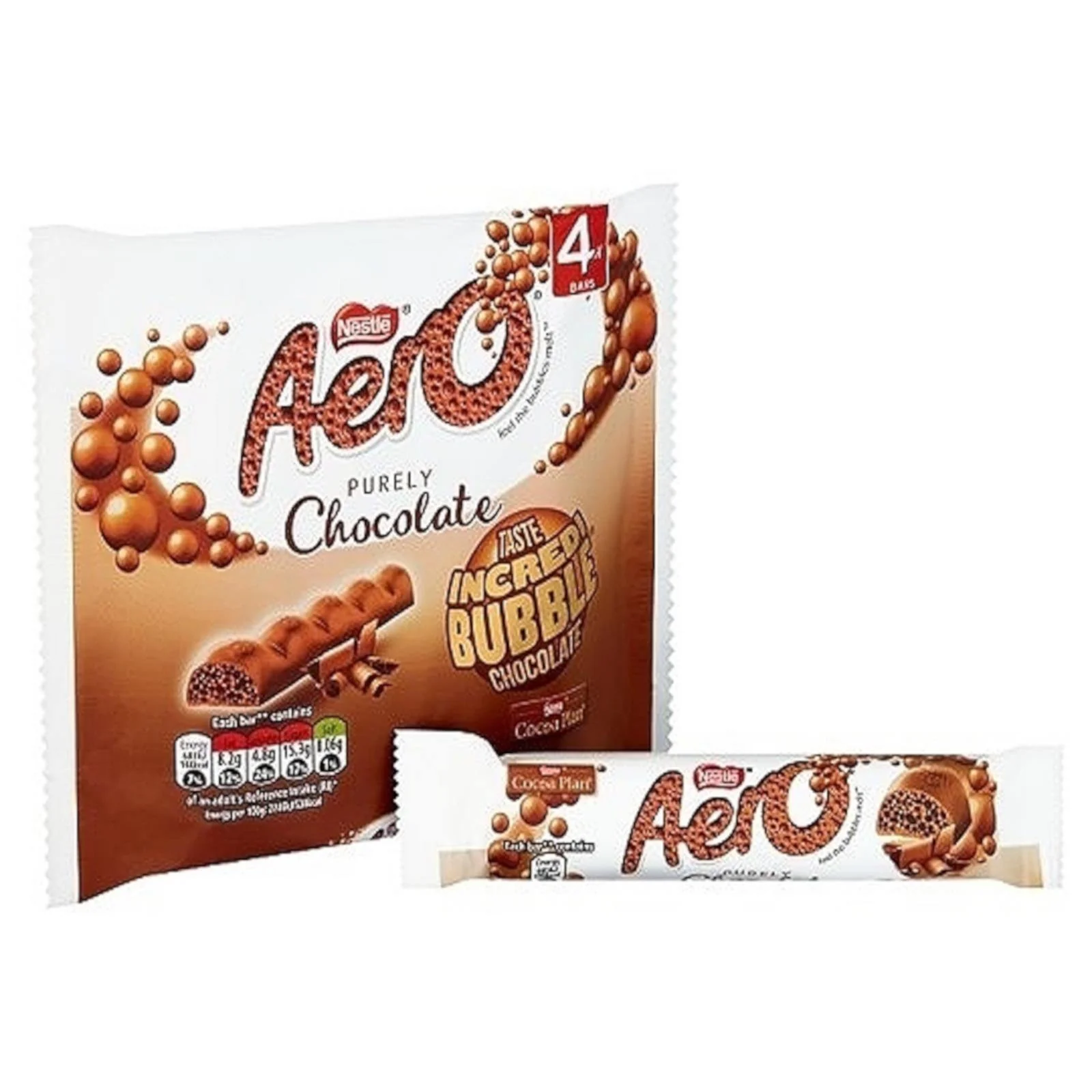 Nestle Aero Bubble Bar Milk Chocolate 108g (14 Packs of 4, Total 56) - Image 2