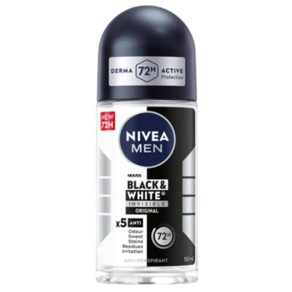 Nivea Invisible for Black & White Original 72H Anti-Perspirant Roll-On 50ml