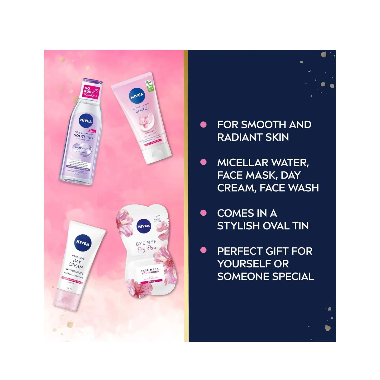 Nivea Tin Feel Glorious Gift Set - Image 2