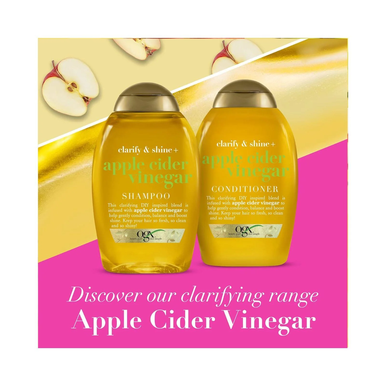 OGX Clarify & Shine with Apple Cider Vinegar Shampoo 385ml - Image 6