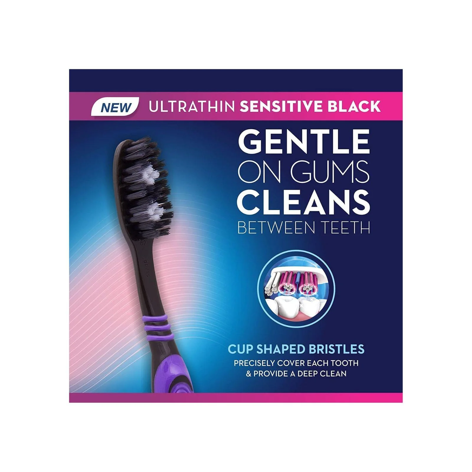 Oral-B Ultrathin Sensitive Black Manual Toothbrush Extra Soft – (Buy 2 Get 1 Free) – Multi-Colored - Image 3