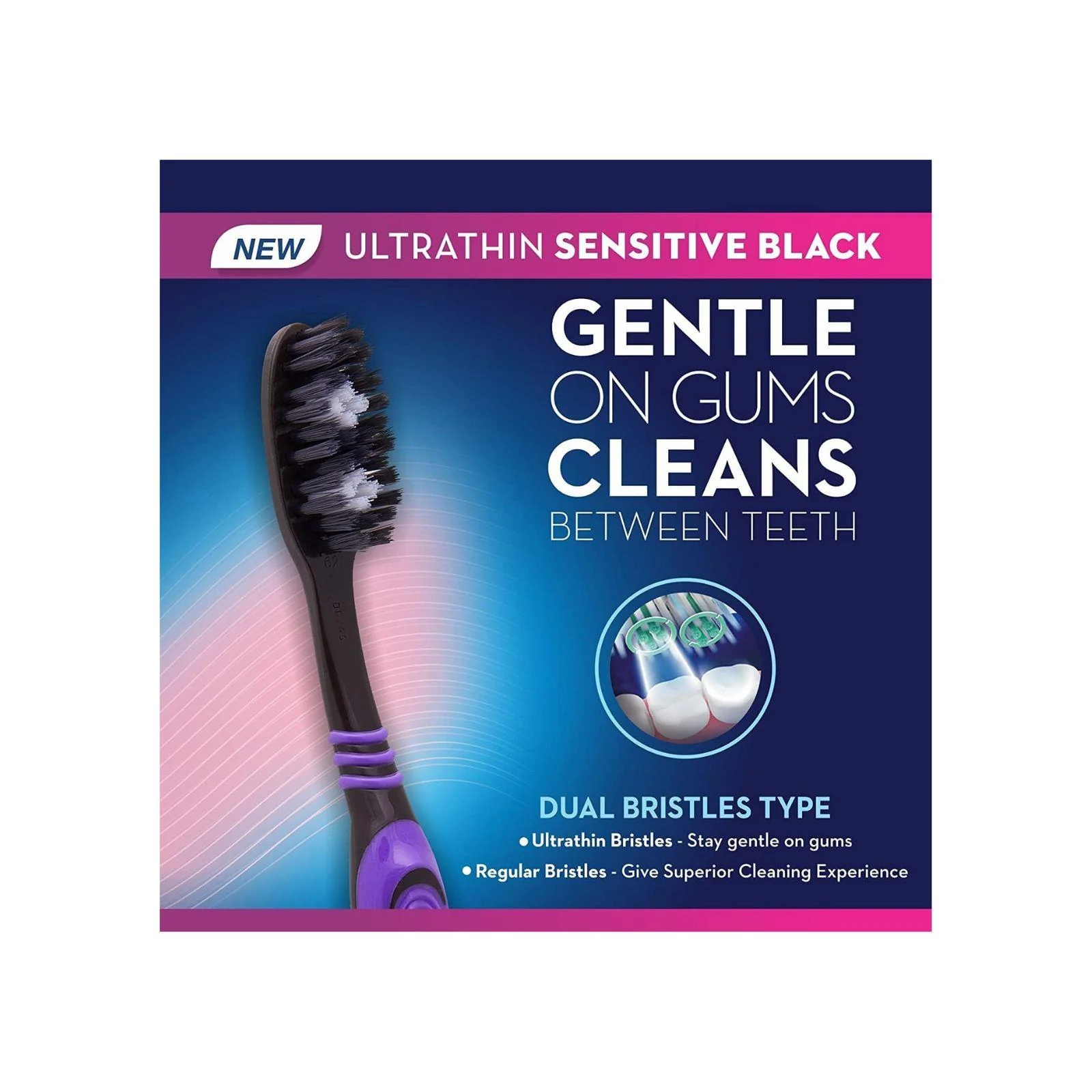 Oral-B Ultrathin Sensitive Black Manual Toothbrush Extra Soft – (Buy 2 Get 1 Free) – Multi-Colored - Image 4