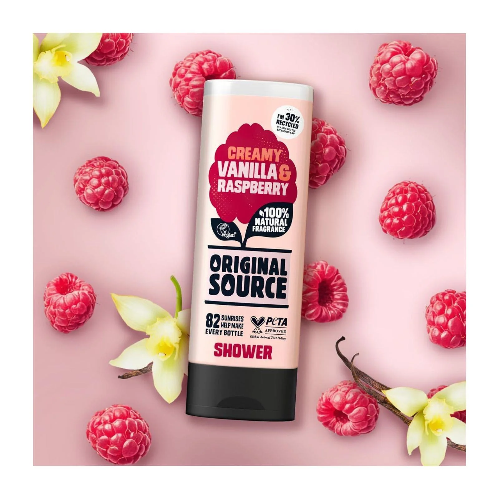 Original Source Creamy Vanilla & Raspberry Shower Gel 250 ml - Image 4