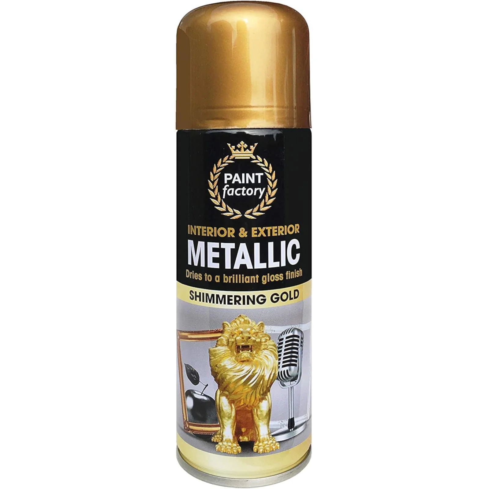 Paint Factory Metallic Spray Paint - Shimmering Gold 200ml