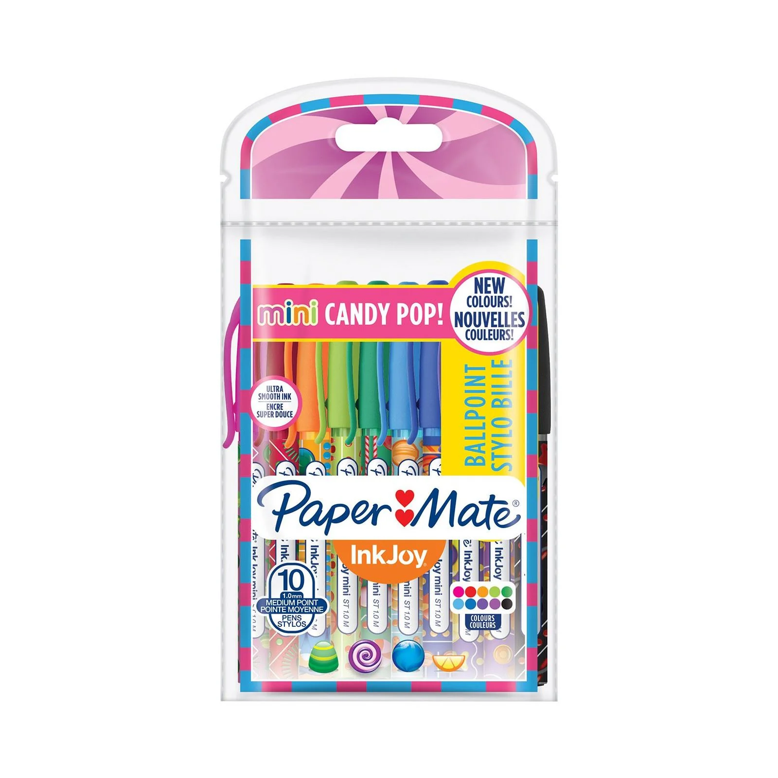 Papermate Pens Ball Point Candy Pop 10 counts