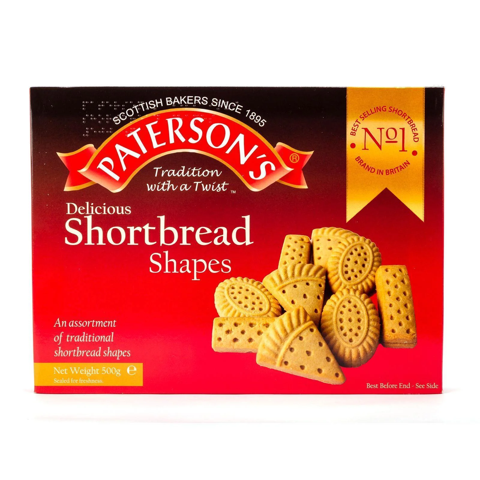Paterson Shortbread Shapes Selection 500g (Box of 7)
