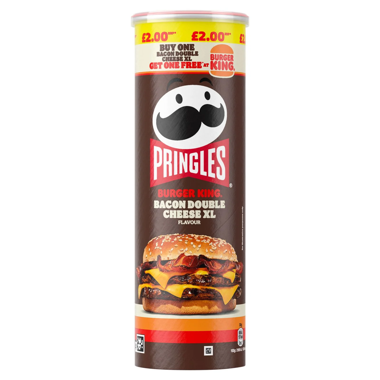 Pringles Burger King Bacon Double Cheese XL Flavour Sharing Crisps (6 x 165g) - Image 2