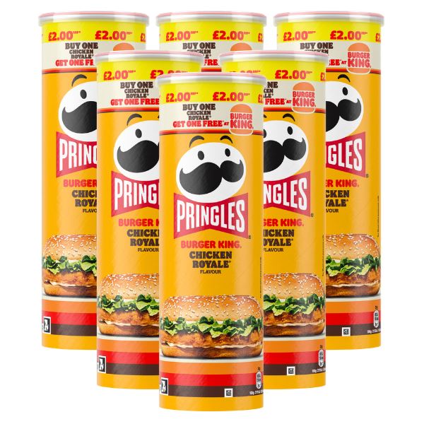 Pringles Burger King Chicken Royale Flavour Sharing Crisps (6 x 165g)
