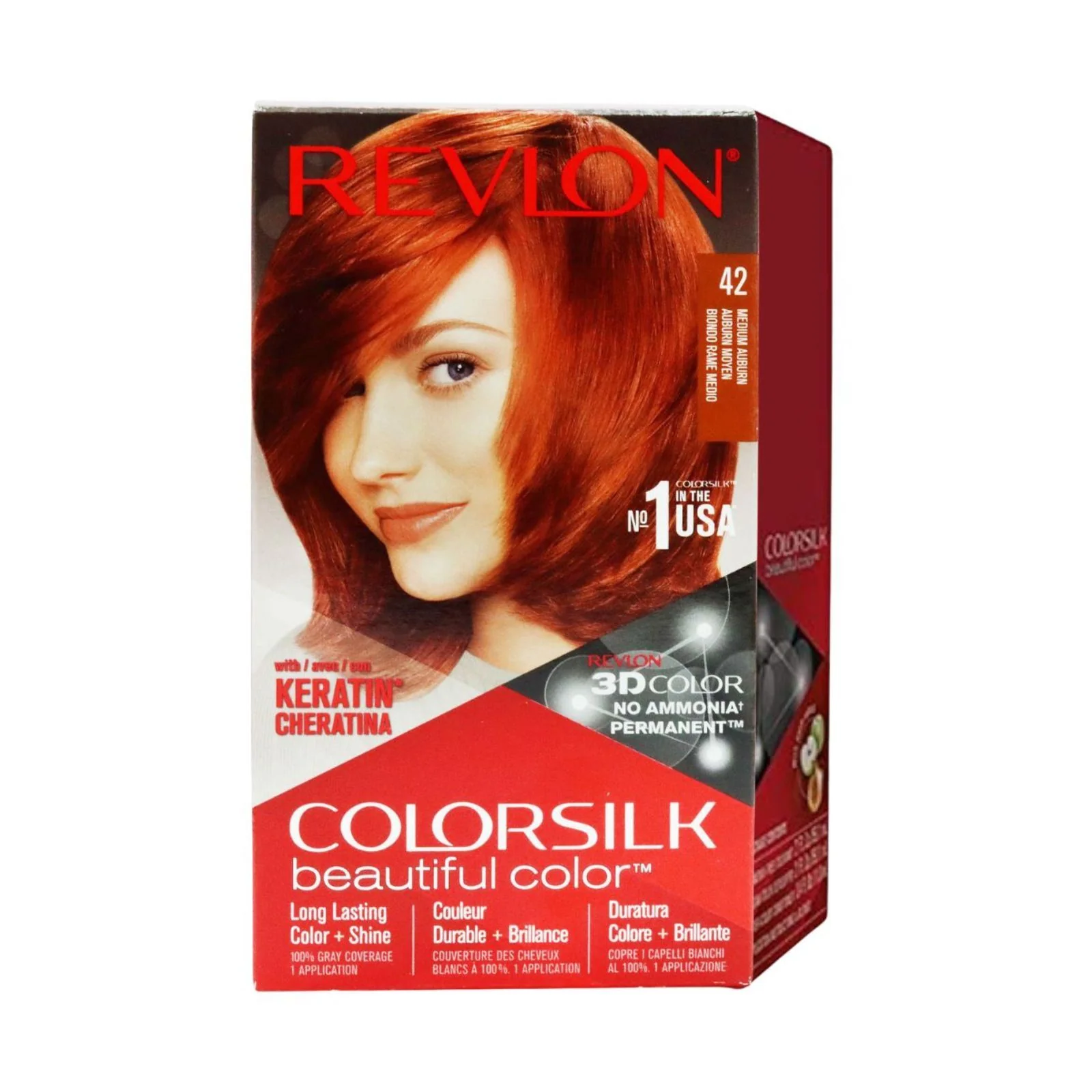 Revlon Colorsilk Permanent Hair Colour 42 Medium Auburn