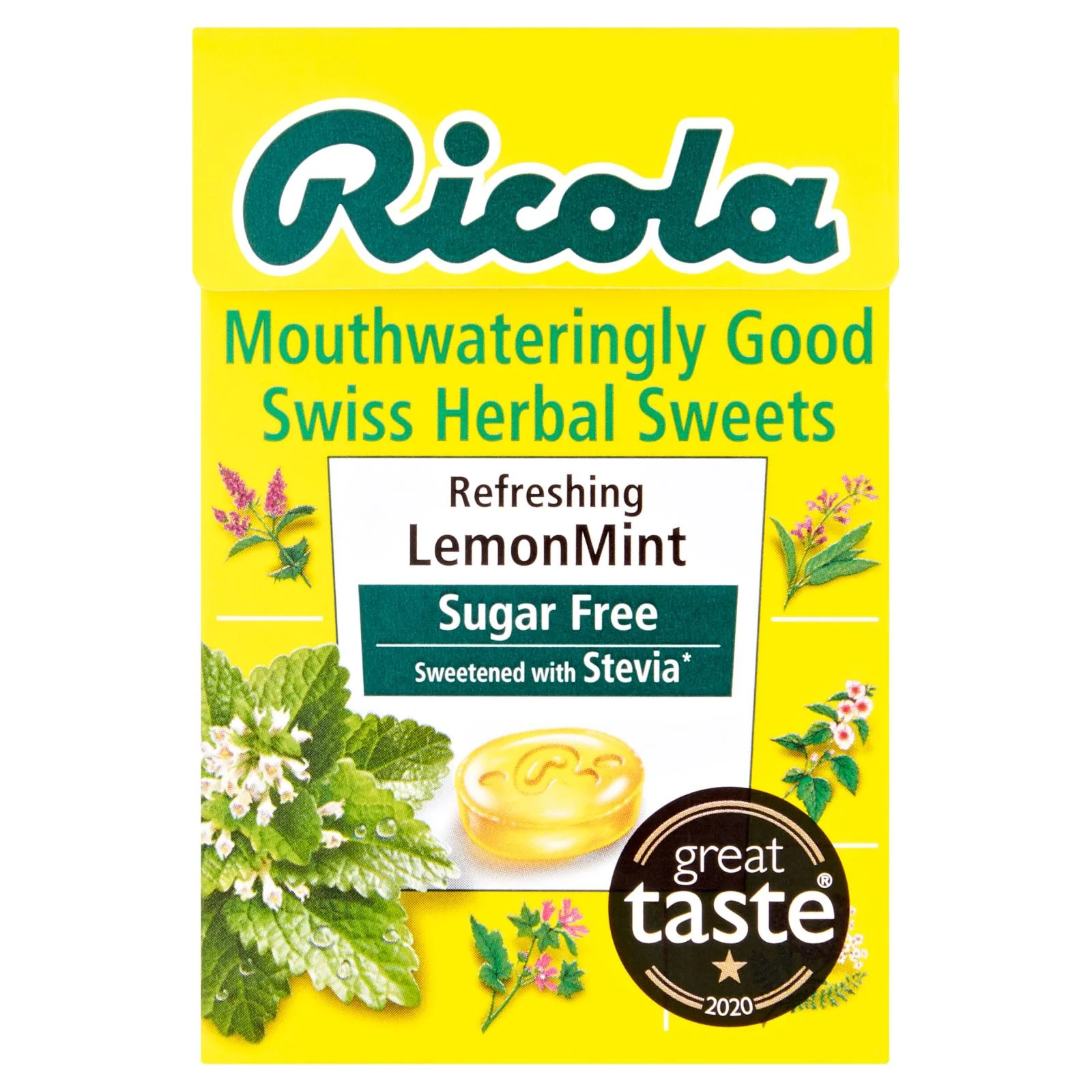Ricola Lemon Mint Sugar Free Swiss Herb Drops 45g (Box of 10)