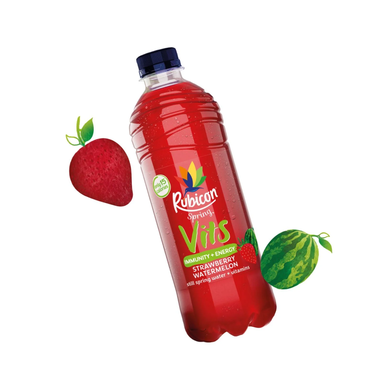 Rubicon Spring Still Vits Strawberry Watermelon £1.29 500ml (Box of 12) - Image 2