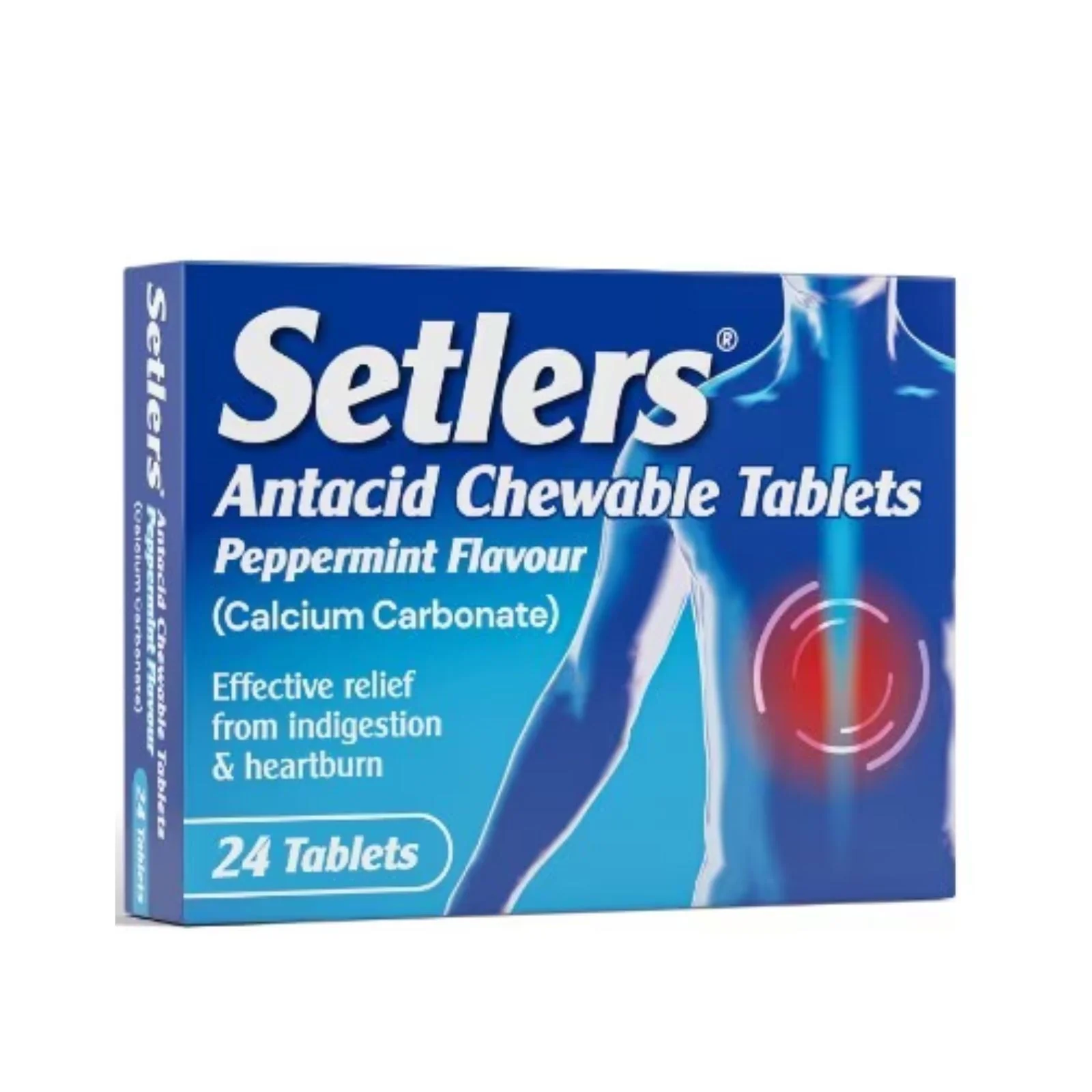 Setlers Antacid Chewable Tablets Peppermint Flavour 24's