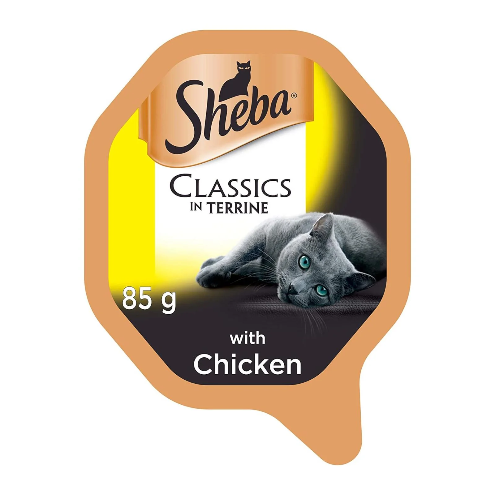 Sheba Classics in Terrine with Chicken, Wet Cat Food Trays 85 g (Box of 22)